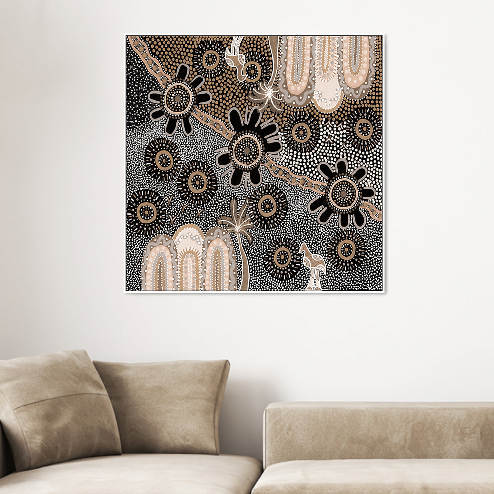 wall-art-print-canvas-poster-framed-Journey Across Seasons, Brown Tones-2