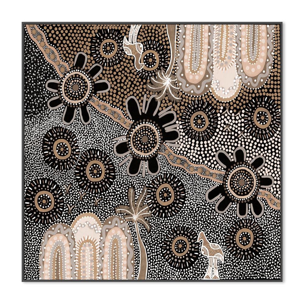wall-art-print-canvas-poster-framed-Journey Across Seasons, Brown Tones-3