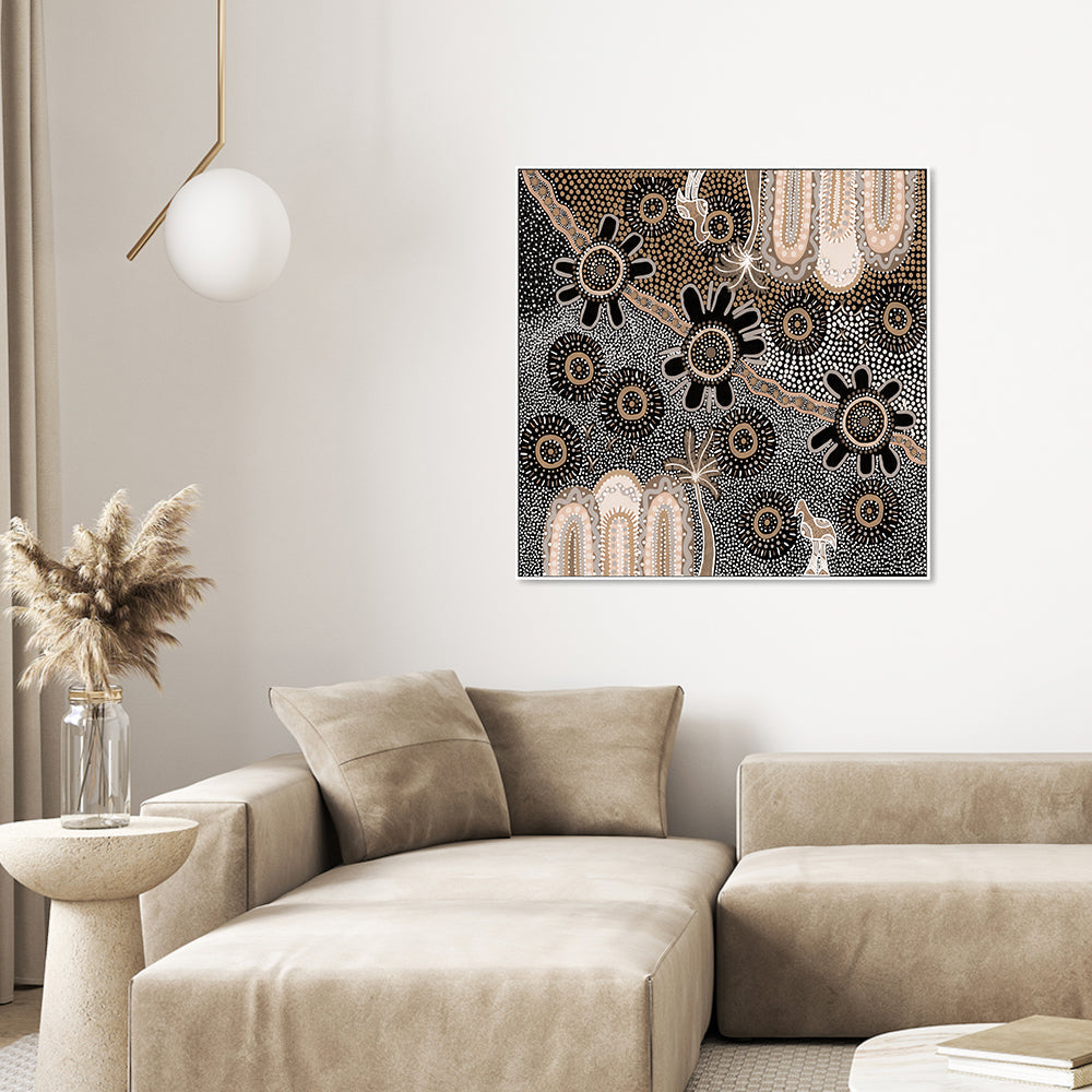 wall-art-print-canvas-poster-framed-Journey Across Seasons, Brown Tones-7