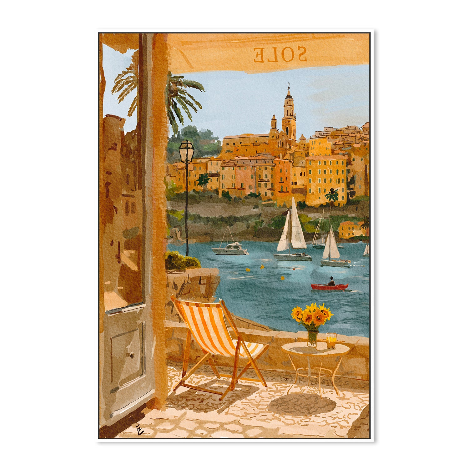 wall-art-print-canvas-poster-framed-July in menton-5