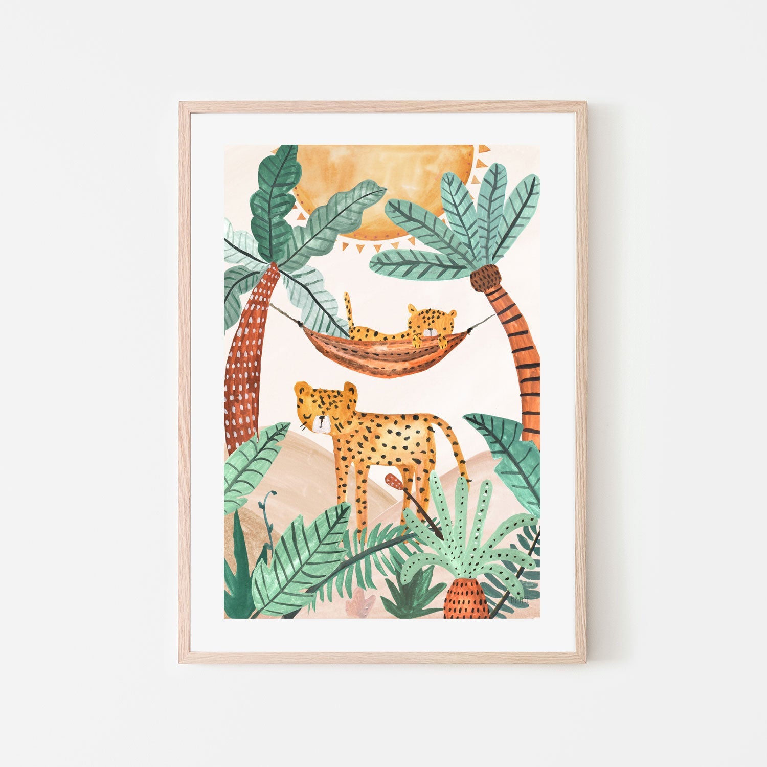 wall-art-print-canvas-poster-framed-Jungle Horizon Cheetahs , By Pip and Phee-6