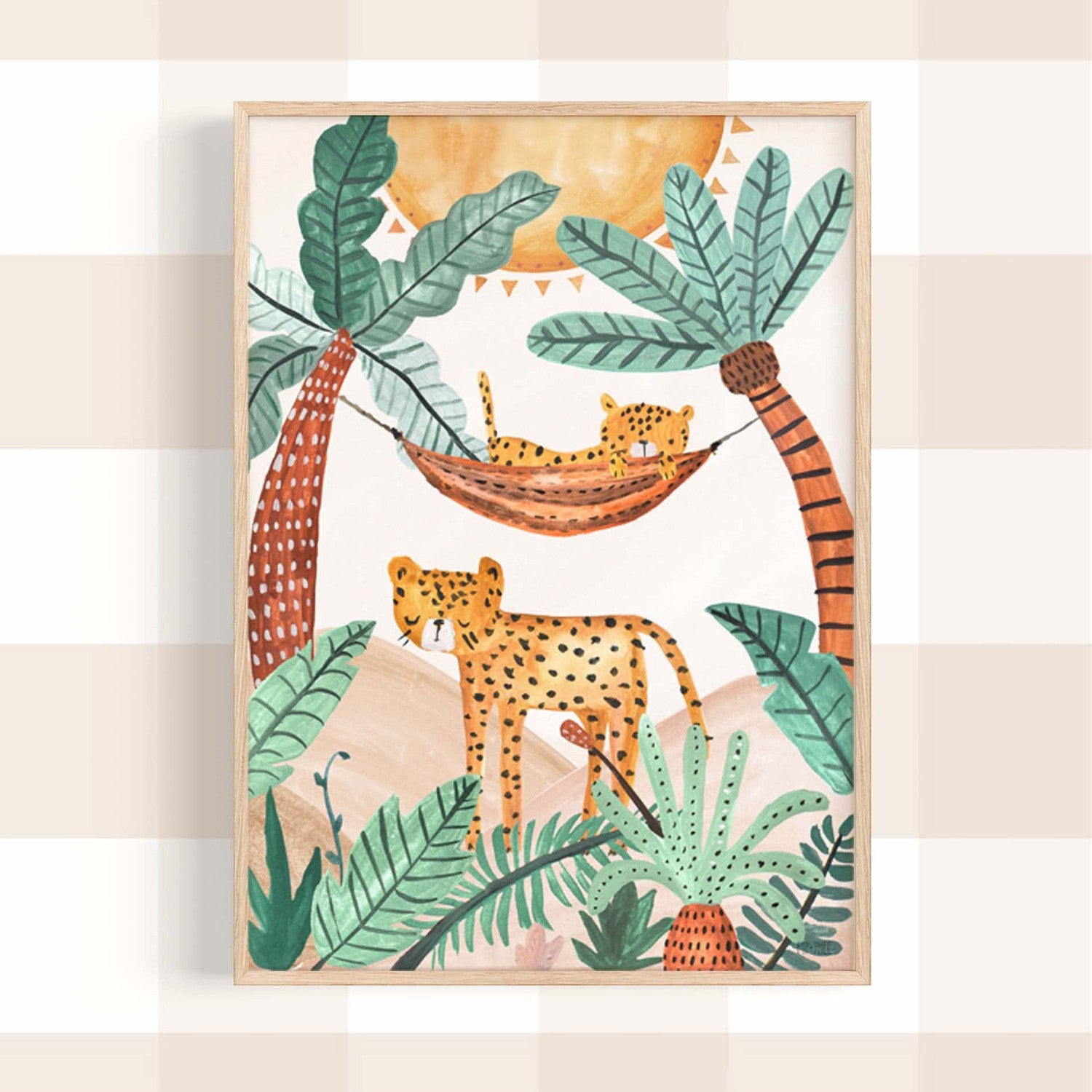 wall-art-print-canvas-poster-framed-Jungle Horizon Cheetahs , By Pip and Phee-7