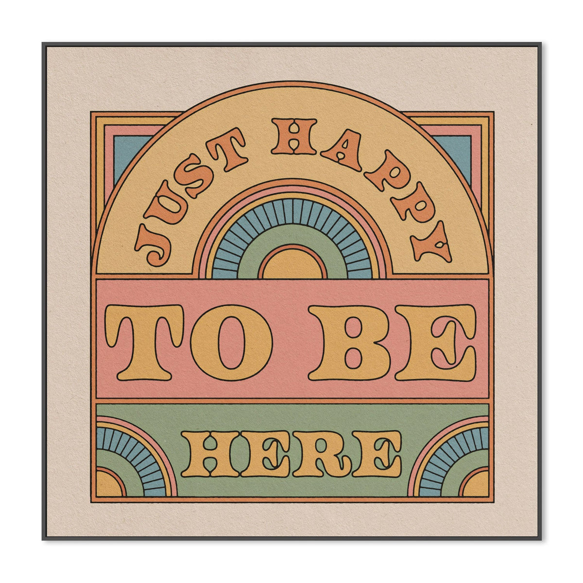 wall-art-print-canvas-poster-framed-Just Happy To Be Here , By Cai & Jo-3