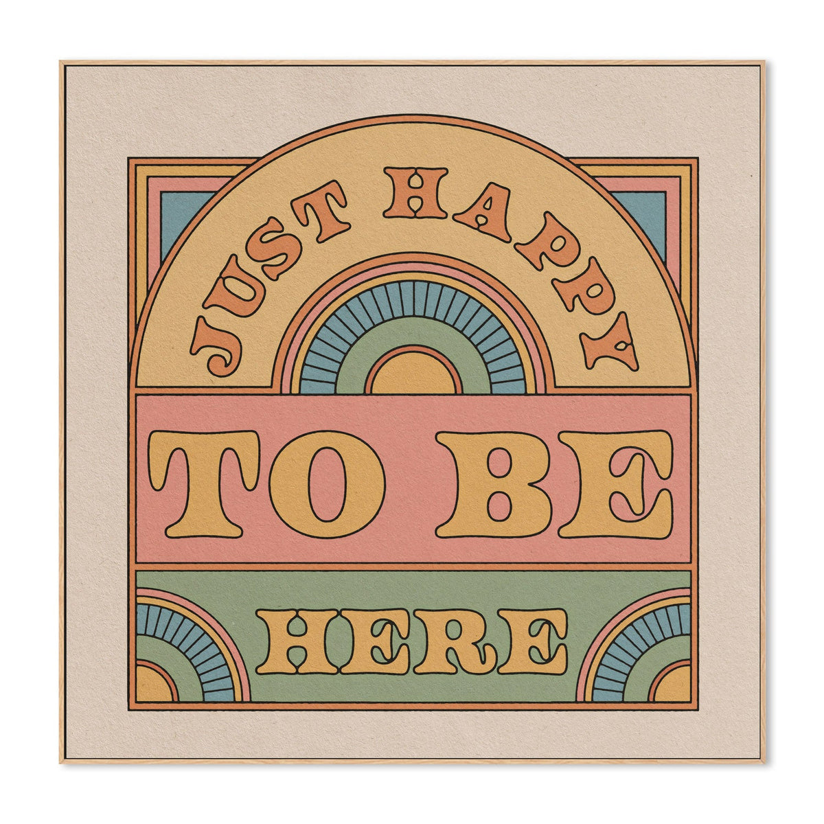 wall-art-print-canvas-poster-framed-Just Happy To Be Here , By Cai & Jo-4