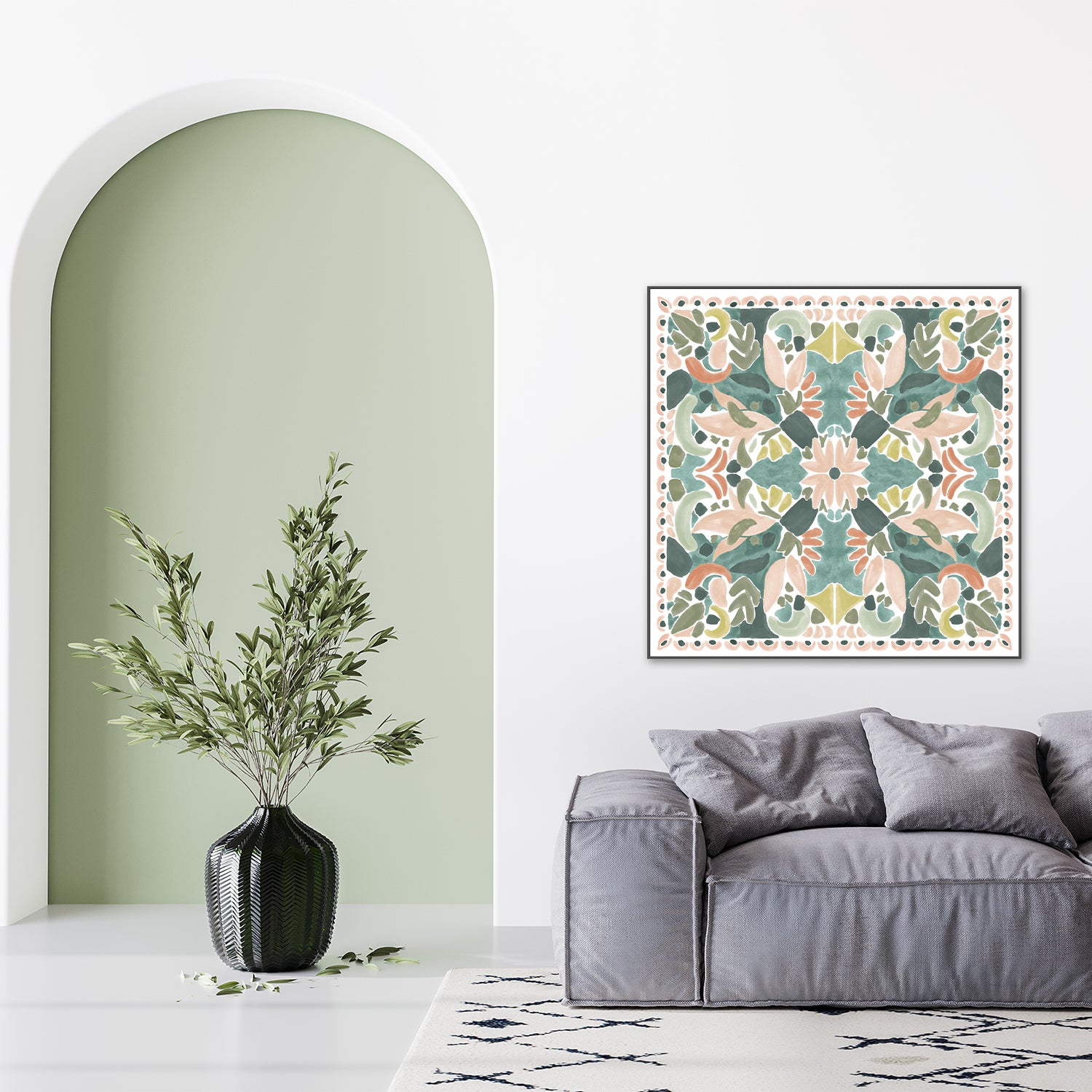 wall-art-print-canvas-poster-framed-Kaleidoscope Burst, Style A-9