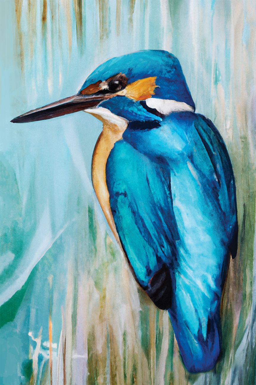 wall-art-print-canvas-poster-framed-King Kingfisher , By Stacey Williams-1