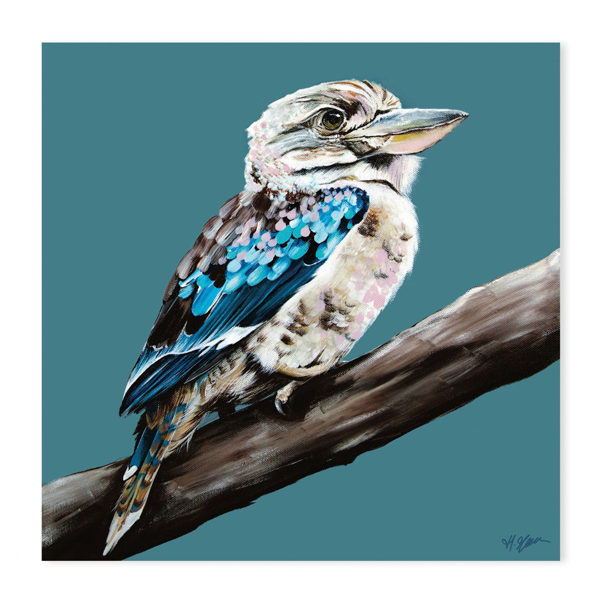Kingfisher Blue, Style A & B, Set Of 2