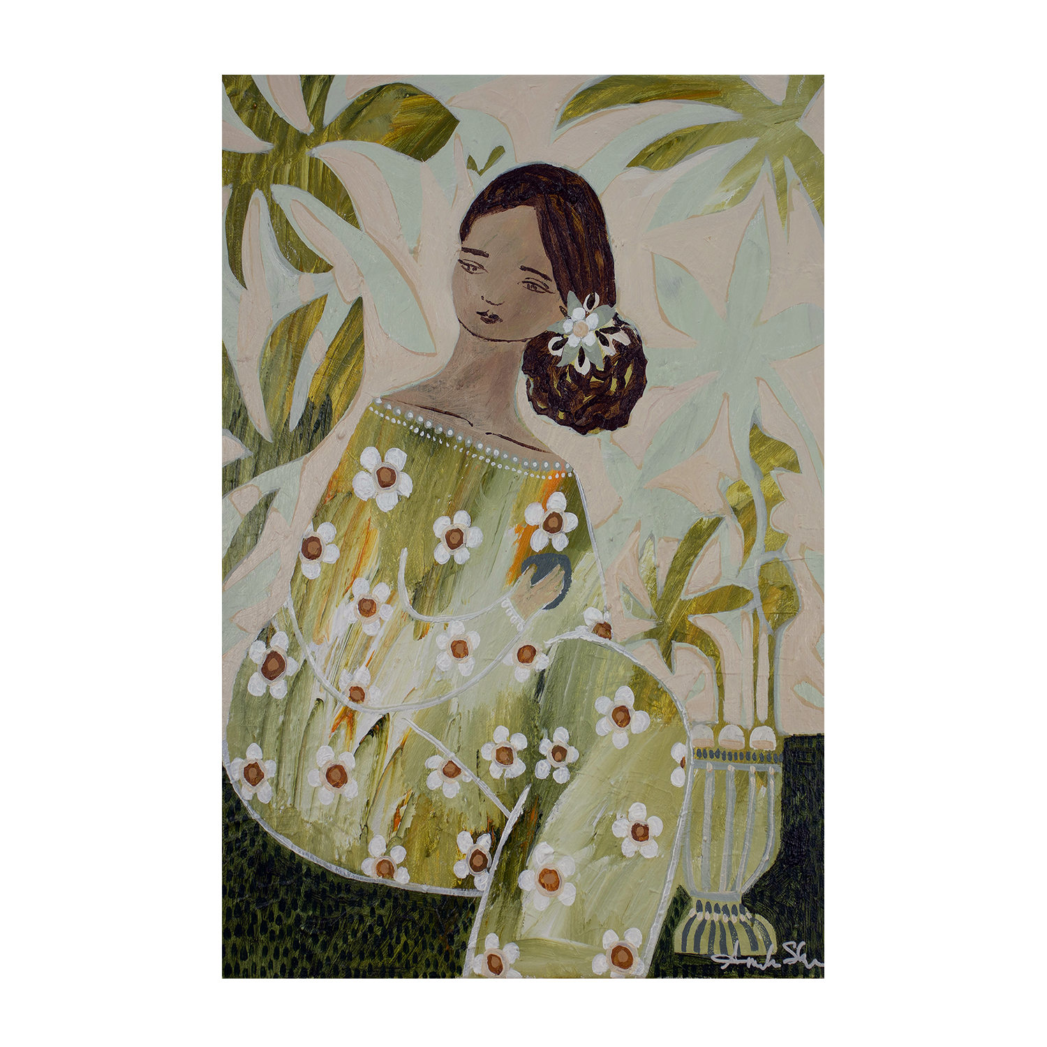 wall-art-print-canvas-poster-framed-Kiri, Matcha Tea , By Amanda Skye-1