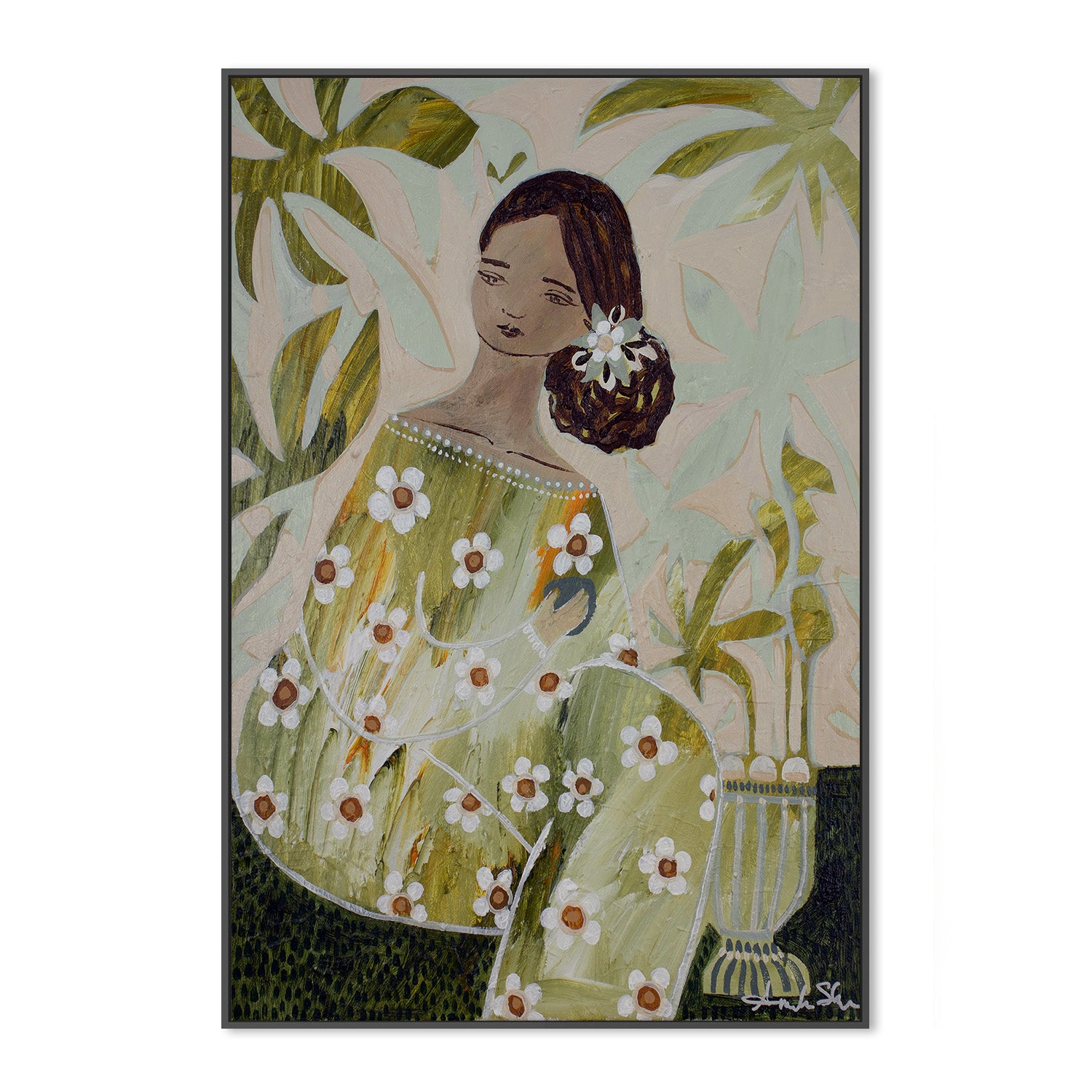 wall-art-print-canvas-poster-framed-Kiri, Matcha Tea , By Amanda Skye-3