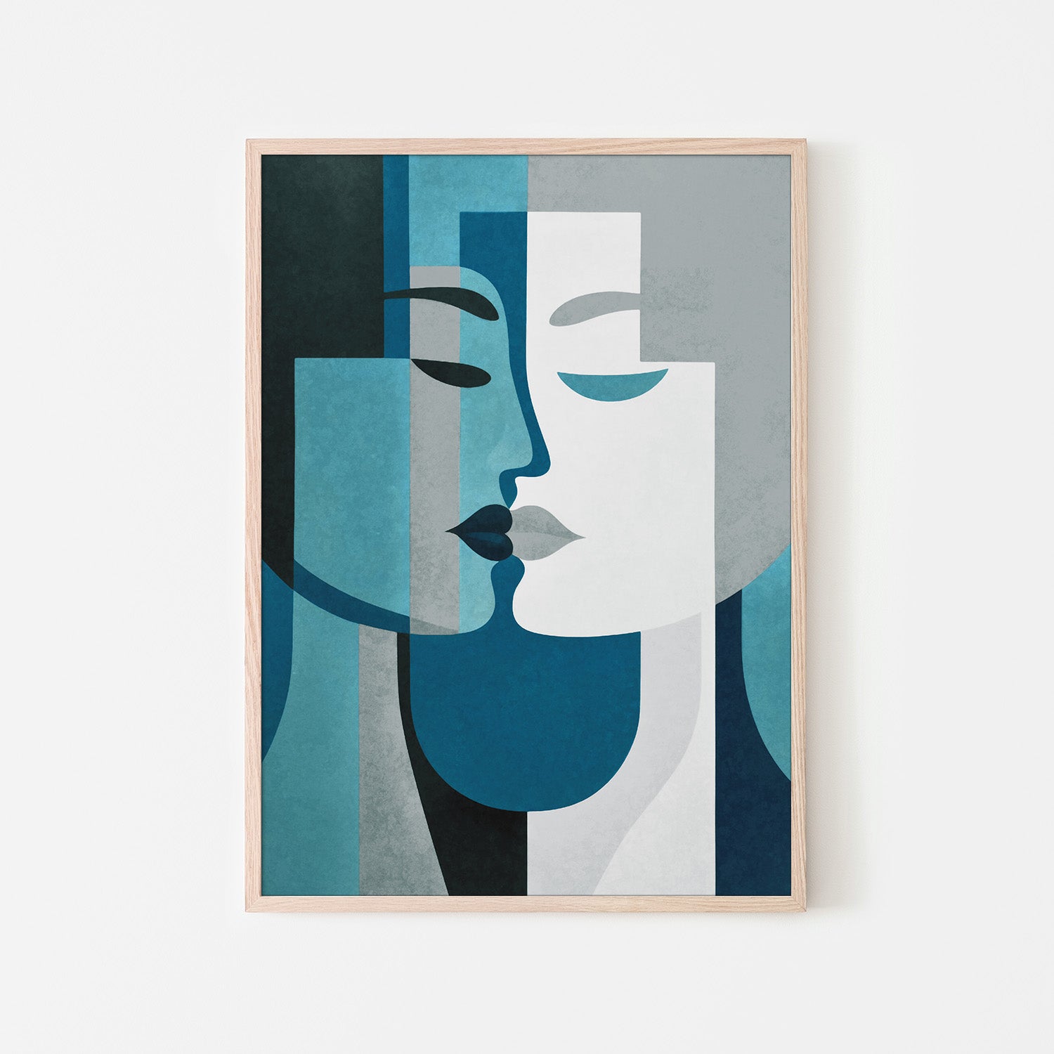 wall-art-print-canvas-poster-framed-Kiss Me Teal Grey-6