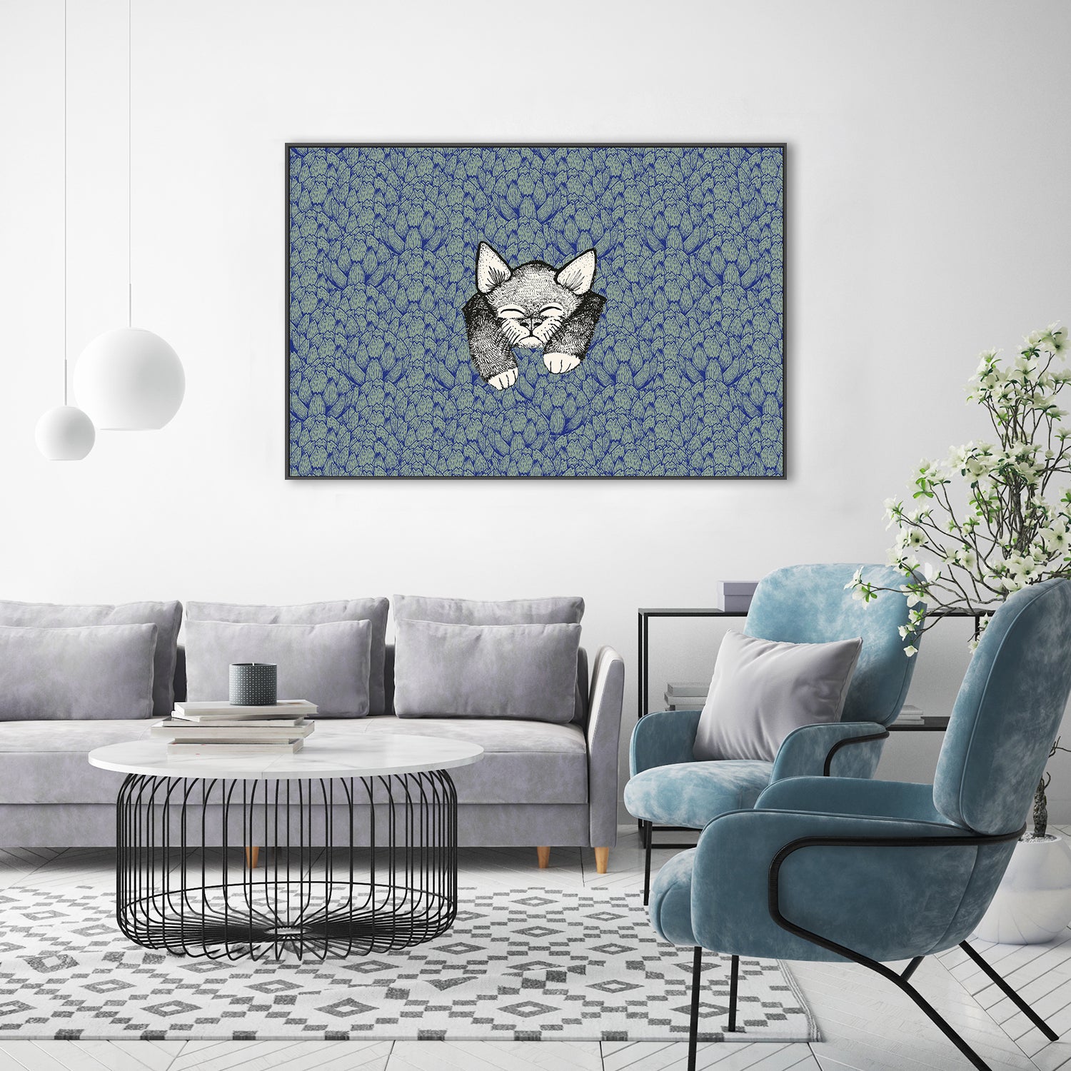 wall-art-print-canvas-poster-framed-Kitty-7