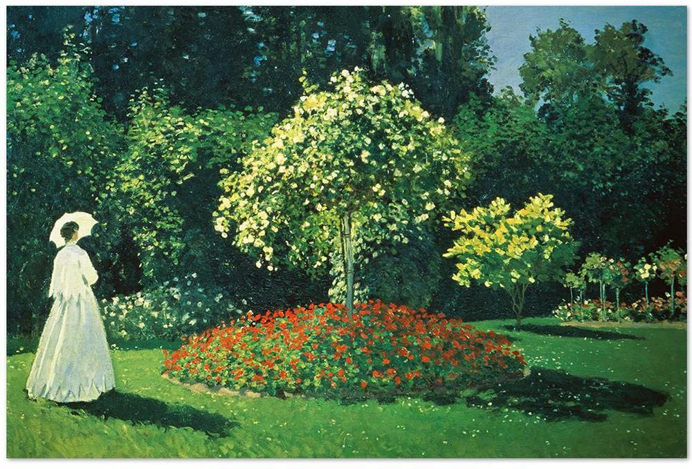Lady In A Garden, By Monet,Wall Art Canvas Print, Poster,Range of