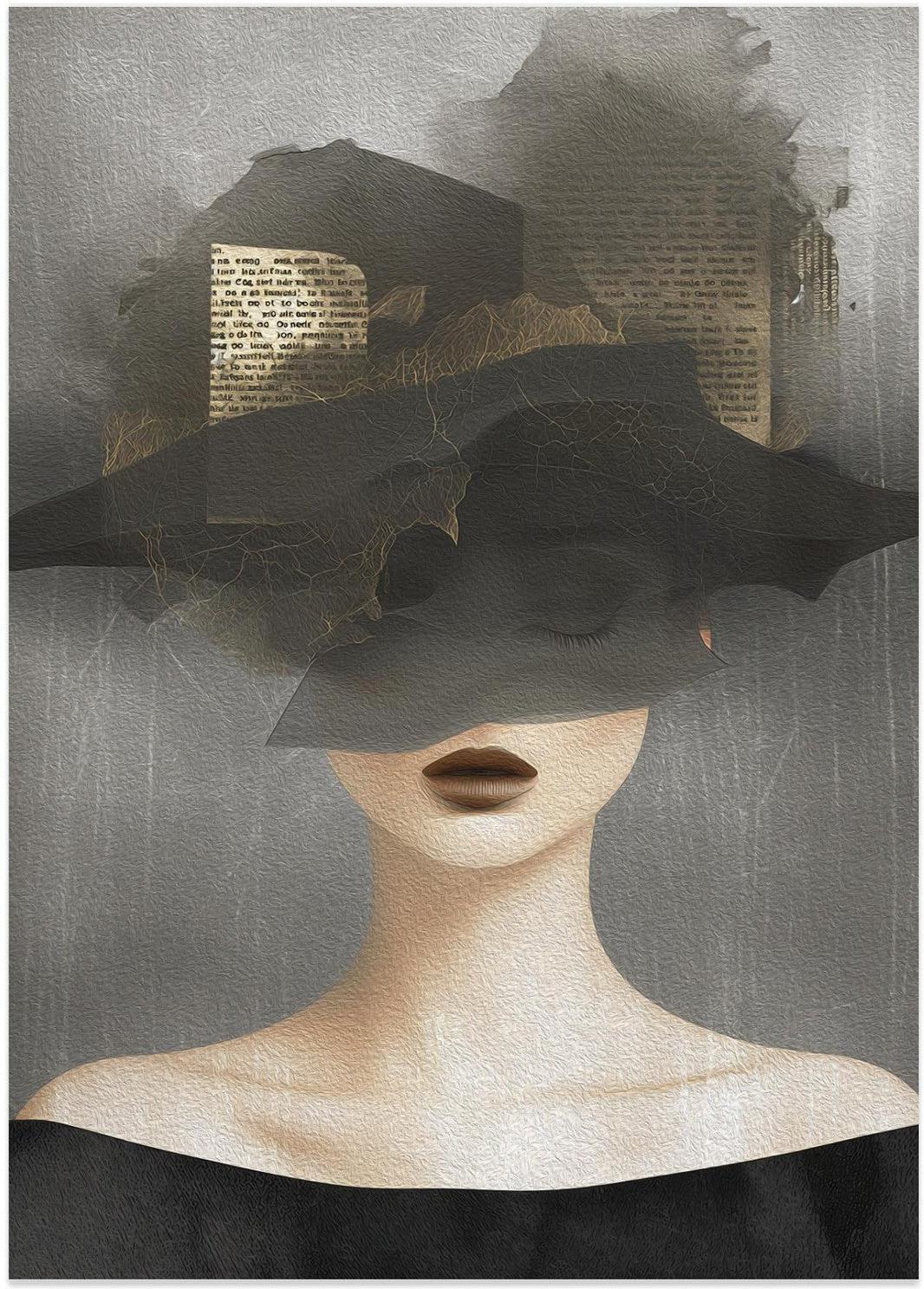 wall-art-print-canvas-poster-framed-Lady In Hat No 2 , By Andreas Magnusson-1