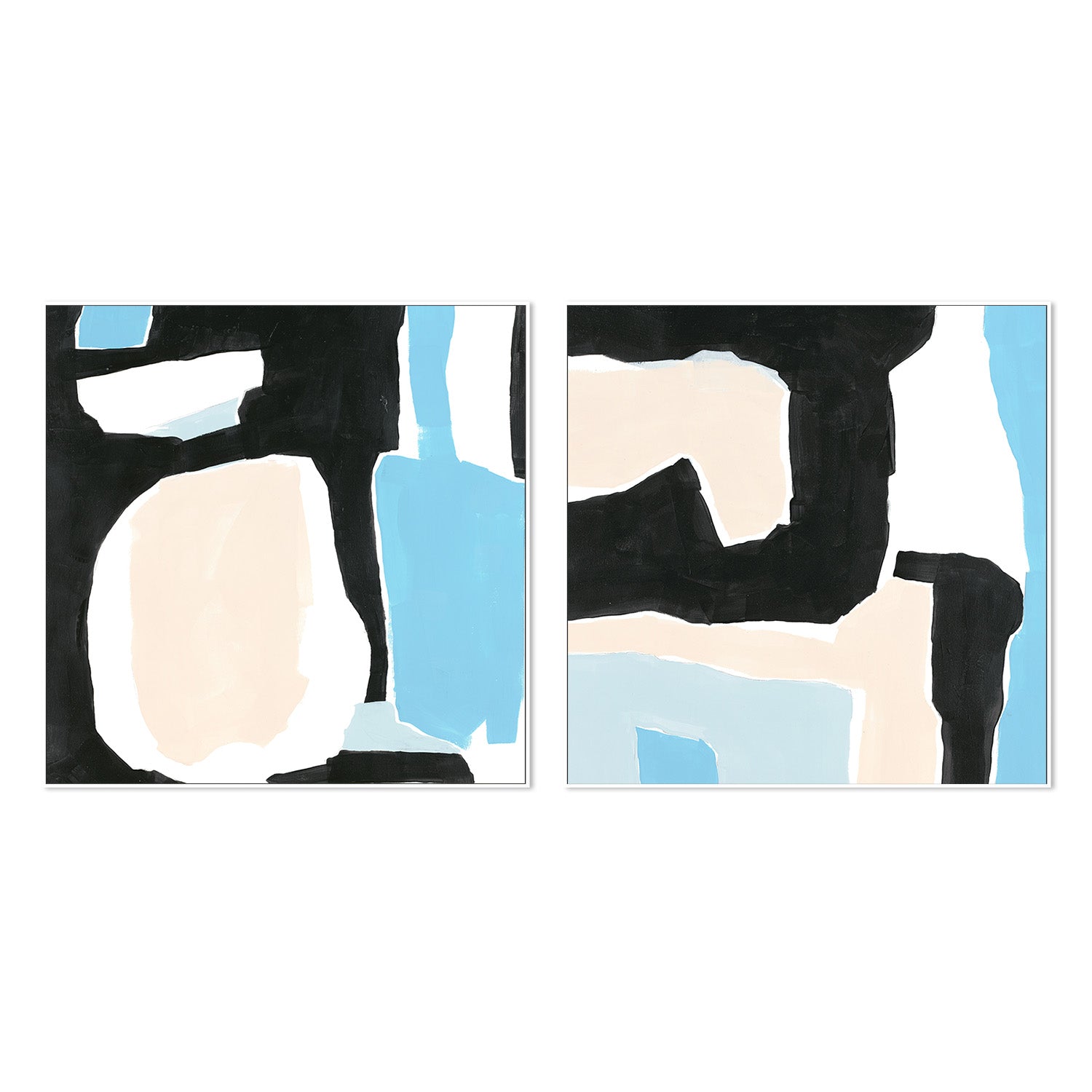 wall-art-print-canvas-poster-framed-Laila Abstract, Style A & B, Set Of 2 , By Megan Swartz-5