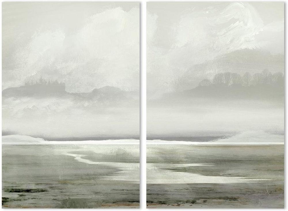 wall-art-print-canvas-poster-framed-Lakes, Set Of 2 , By Dan Hobday-by-Dan Hobday-Gioia Wall Art