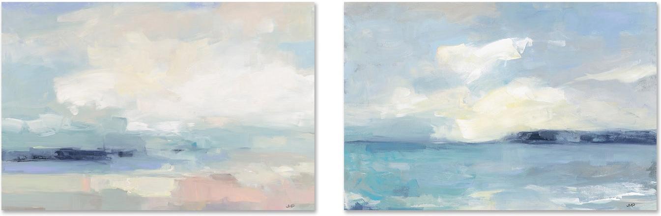 wall-art-print-canvas-poster-framed-Land Sky Water, Set of 2-by-Julia Purinton-Gioia Wall Art