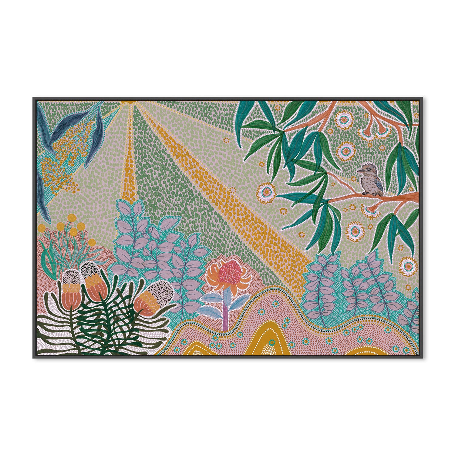 wall-art-print-canvas-poster-framed-Laughter Amoung The Blooms-3