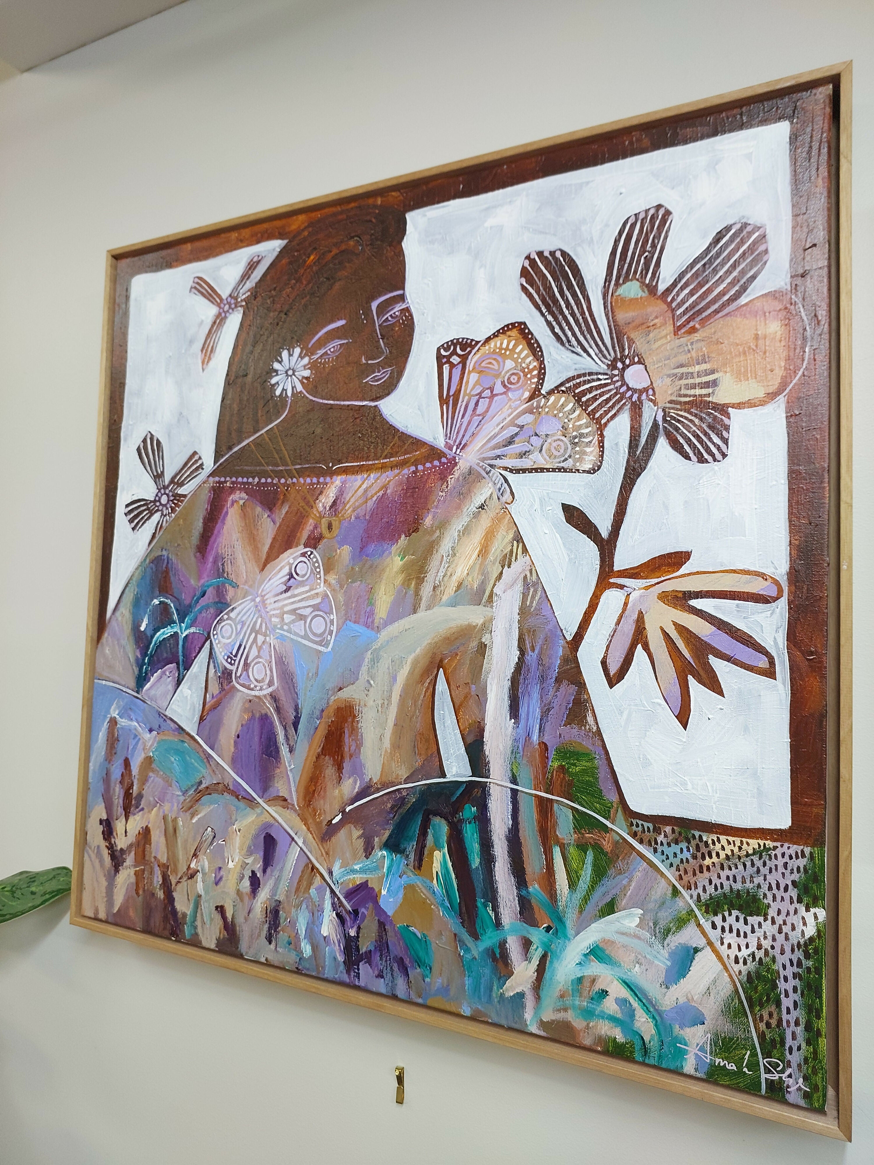wall-art-print-canvas-poster-framed-Lauren - Amongest the Butterflies , By Amanda Skye-3