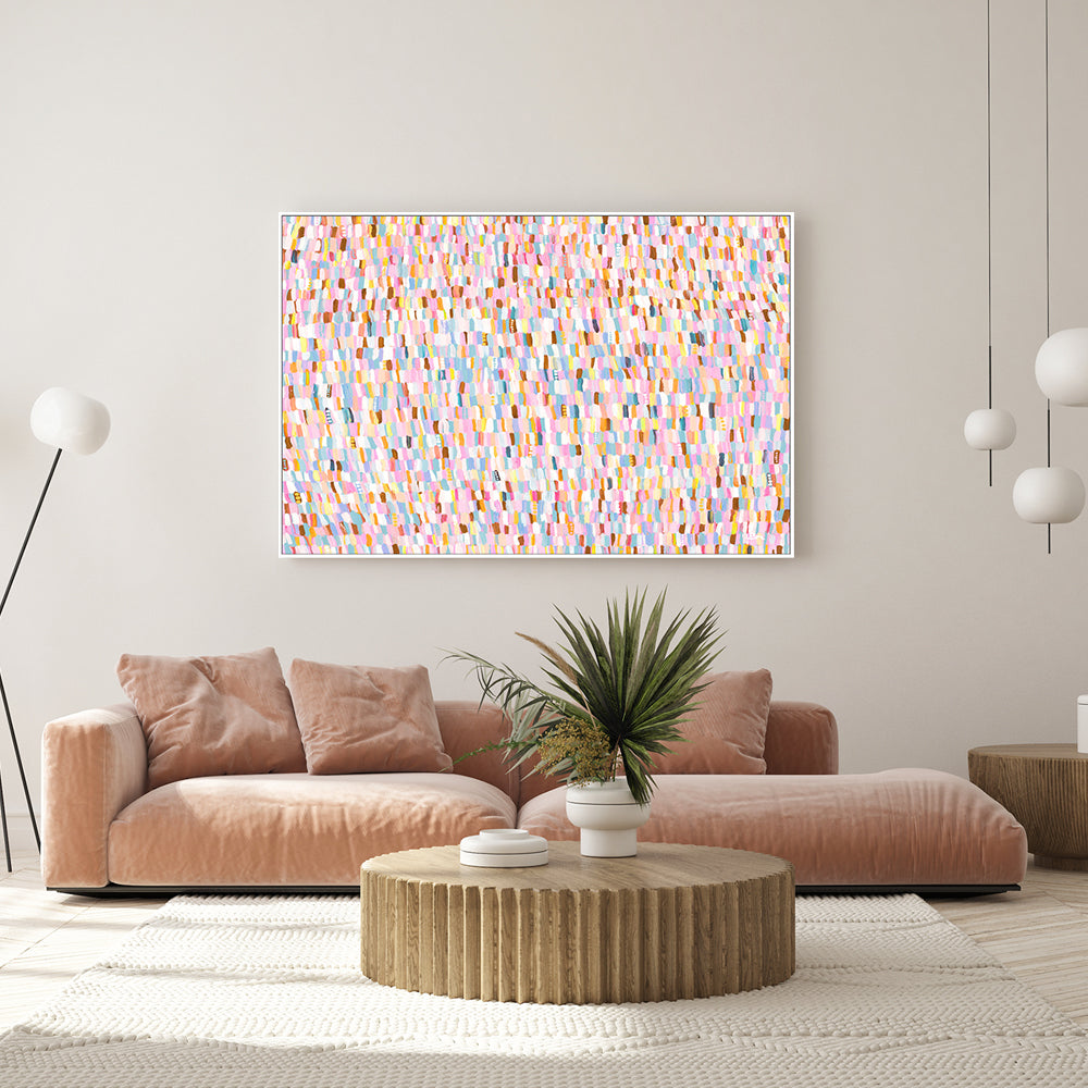 wall-art-print-canvas-poster-framed-Lavender Shower, Pastel Colour , By Bri Chelman-GIOIA-WALL-ART