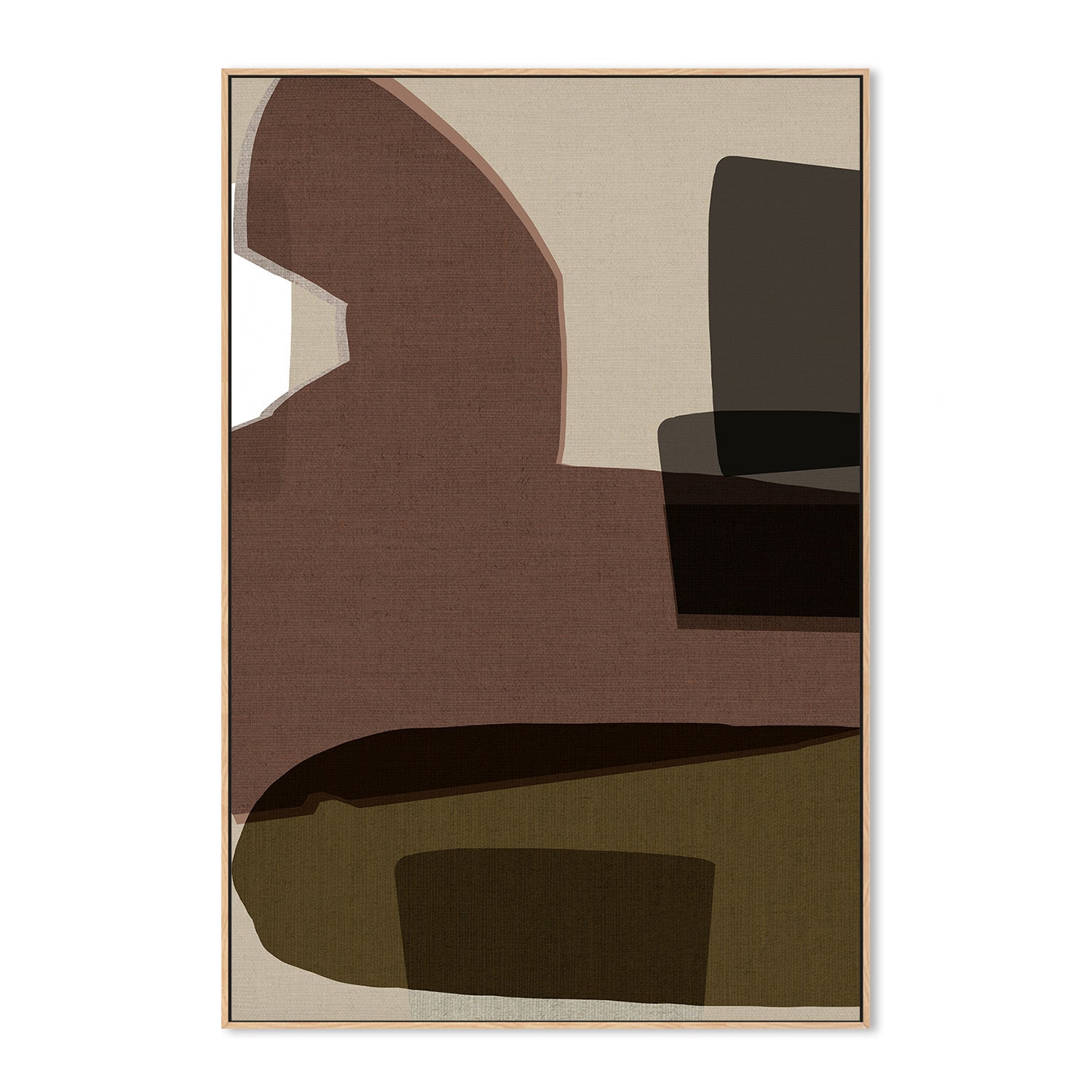 wall-art-print-canvas-poster-framed-Layered Geometric Shapes And Earthy Tones-4