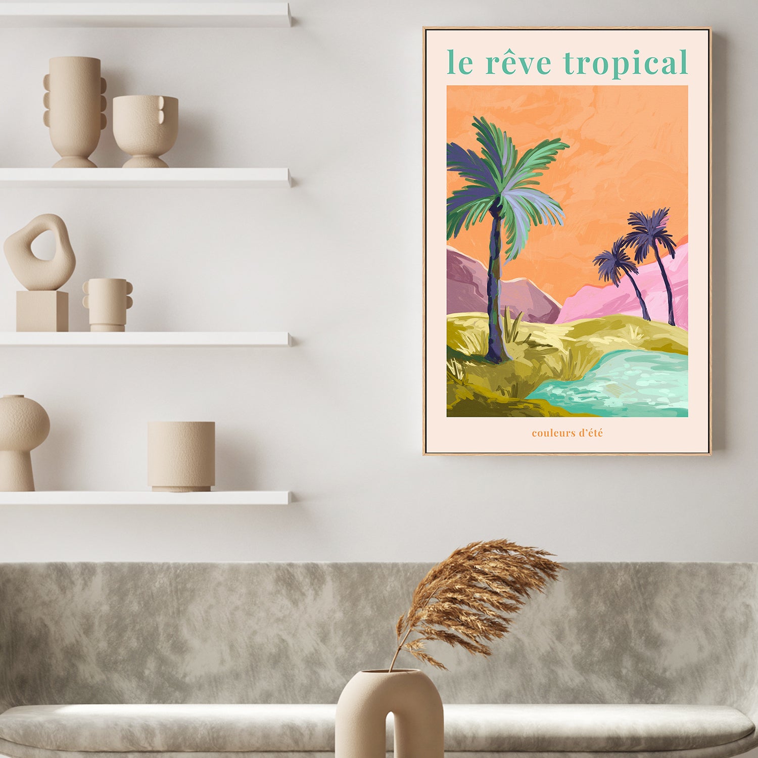 wall-art-print-canvas-poster-framed-Le RAave Tropical - Palmtrees-2