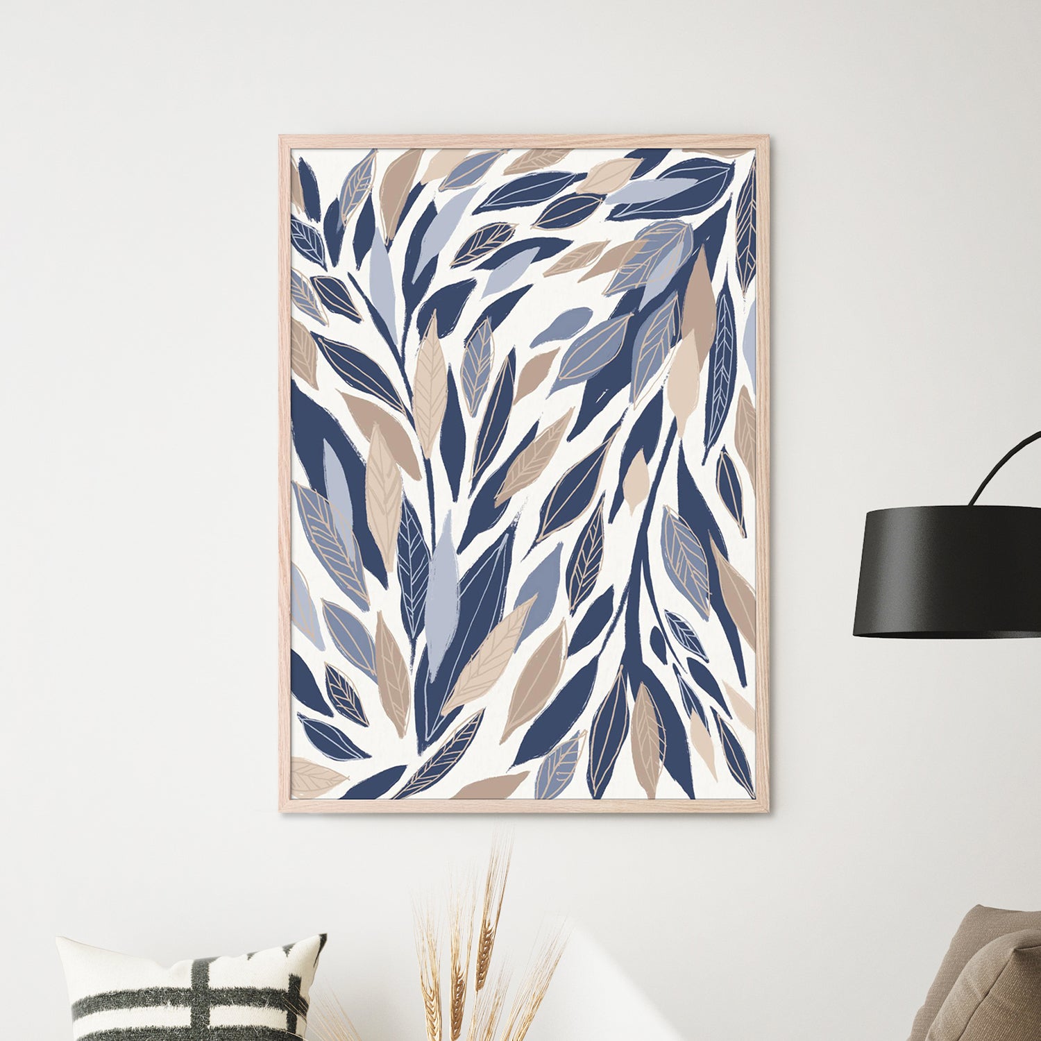 wall-art-print-canvas-poster-framed-Leafy Lines-7