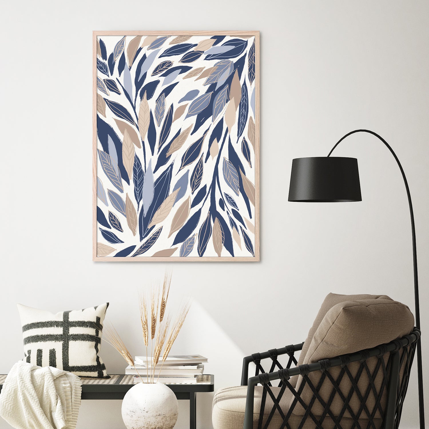 wall-art-print-canvas-poster-framed-Leafy Lines-8