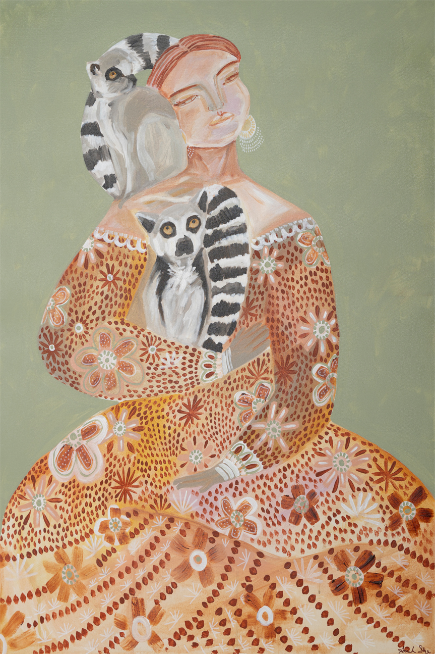 wall-art-print-canvas-poster-framed-Leah, Lemurs , By Amanda Skye-1