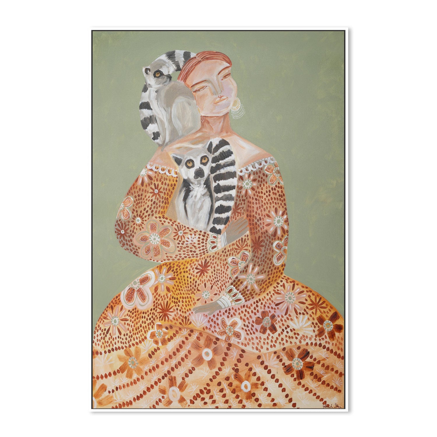 wall-art-print-canvas-poster-framed-Leah, Lemurs , By Amanda Skye-5