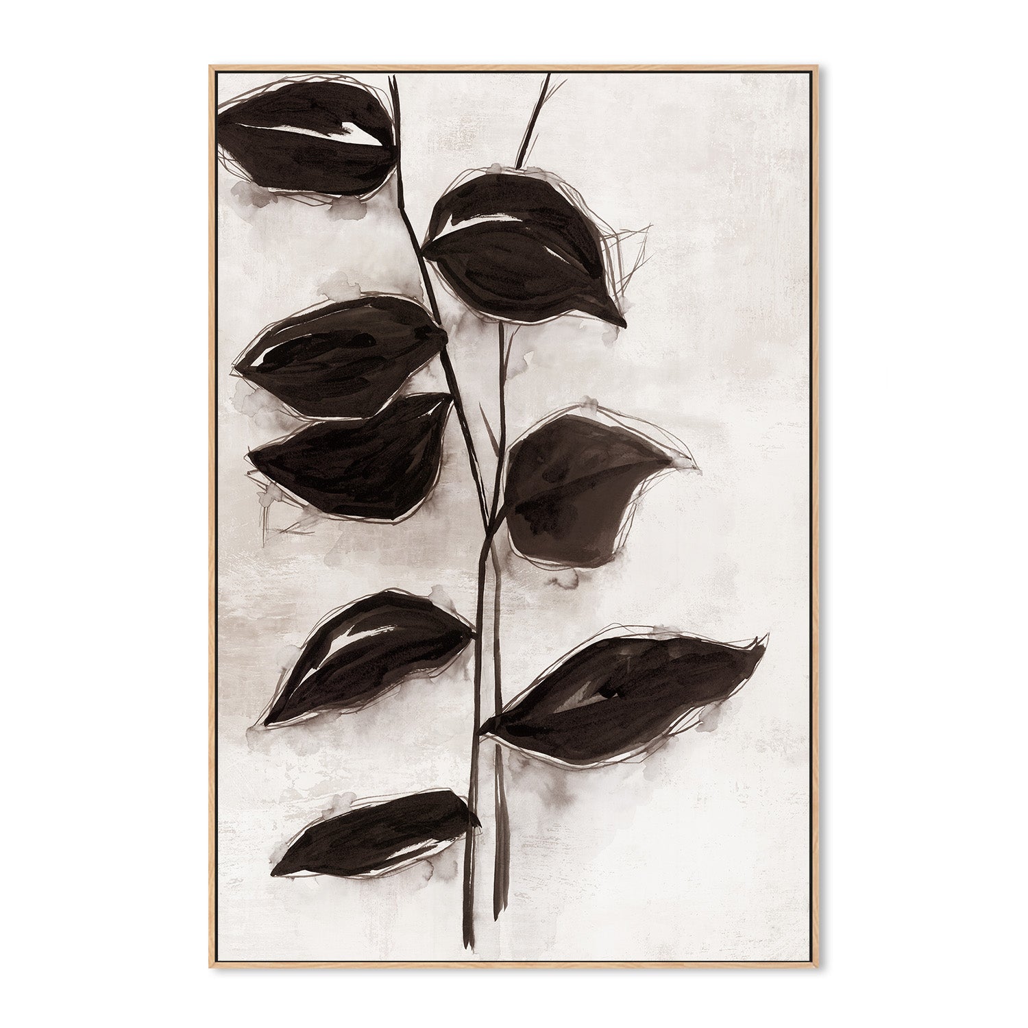 wall-art-print-canvas-poster-framed-Leaves, Style A , By Eva Watts-4