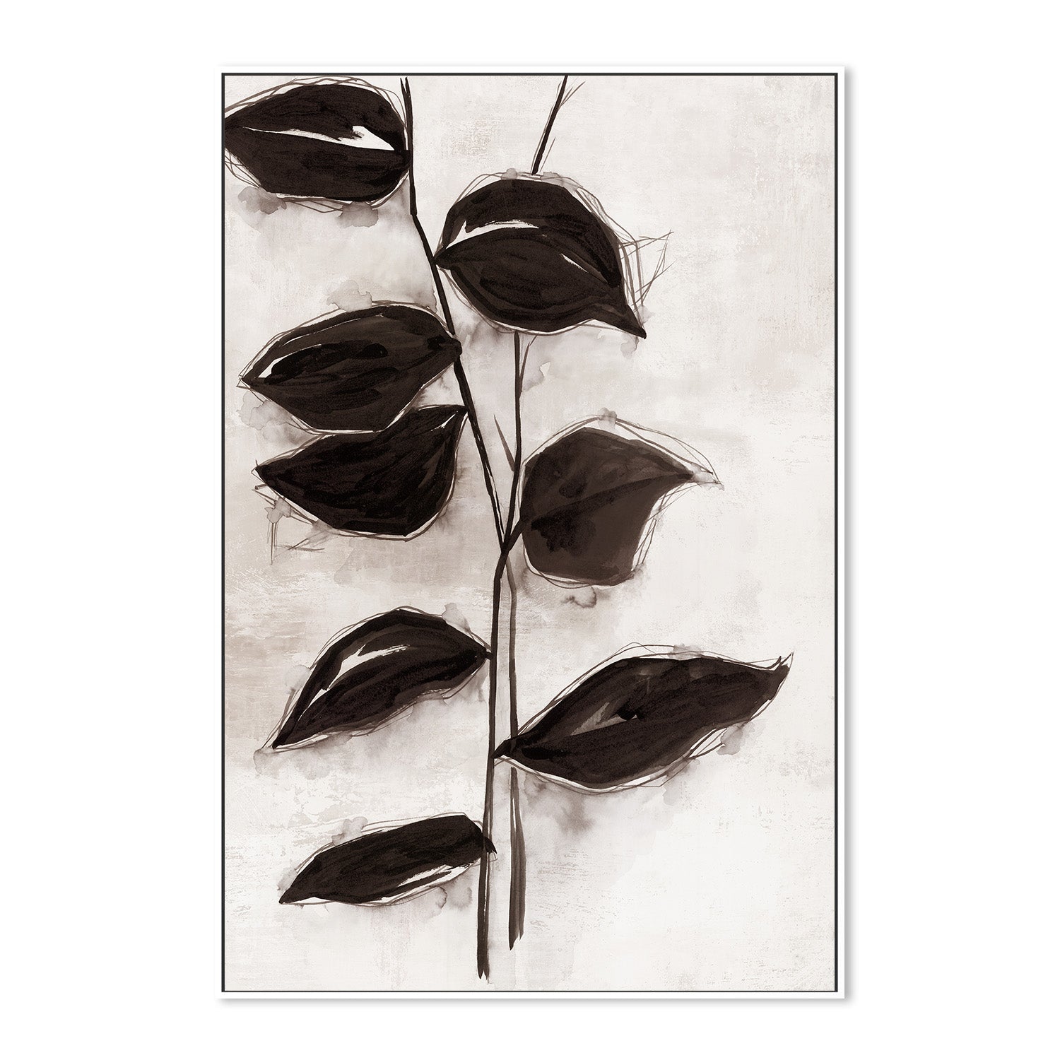 wall-art-print-canvas-poster-framed-Leaves, Style A , By Eva Watts-5