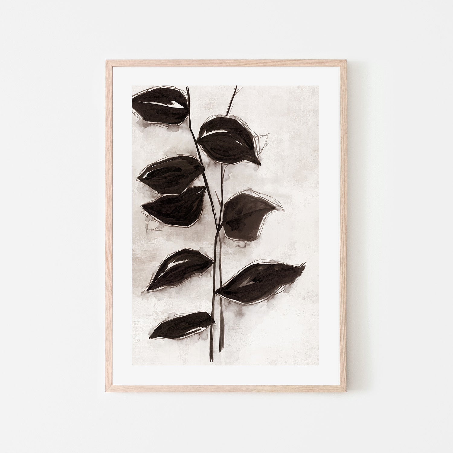 wall-art-print-canvas-poster-framed-Leaves, Style A , By Eva Watts-6