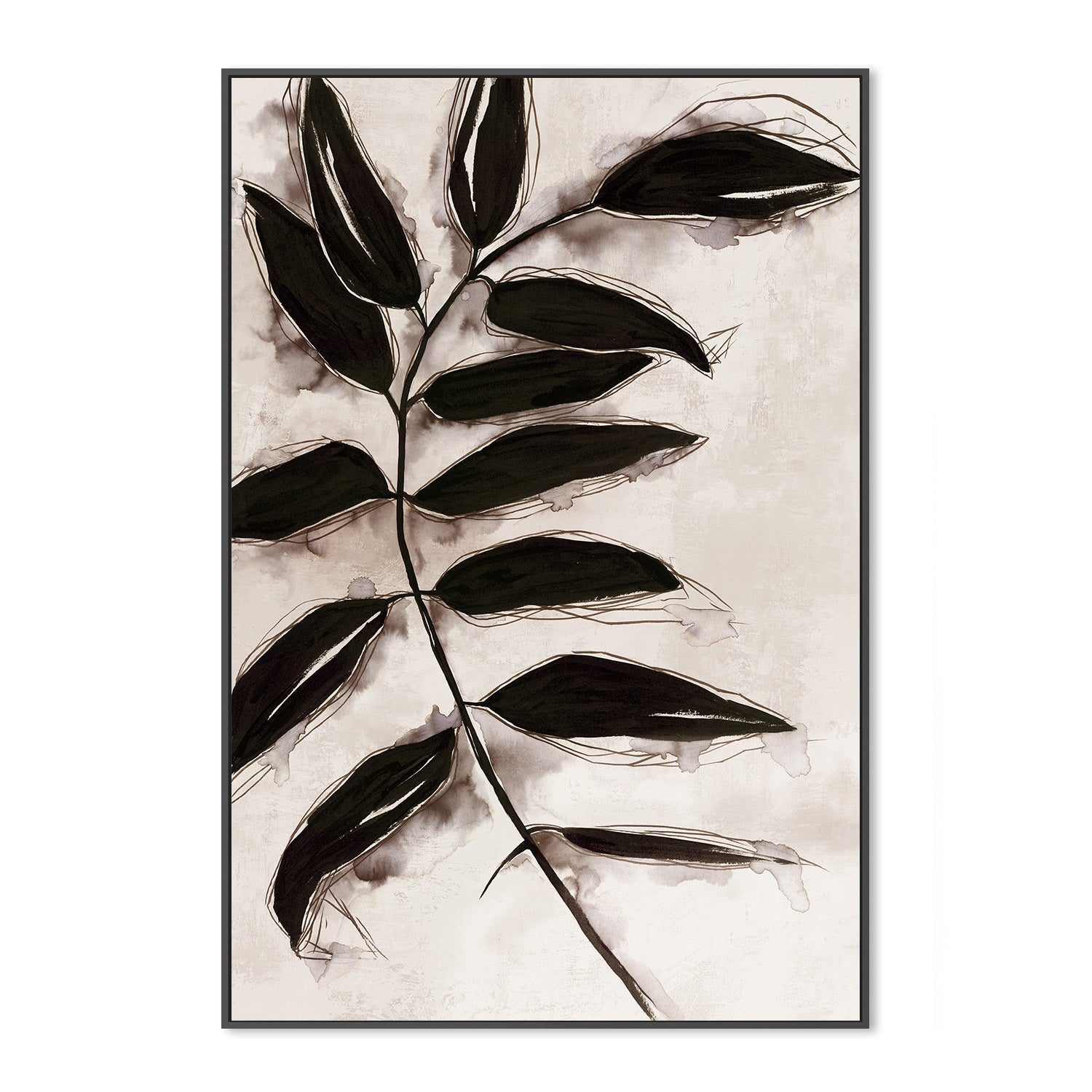 wall-art-print-canvas-poster-framed-Leaves, Style B , By Eva Watts-3