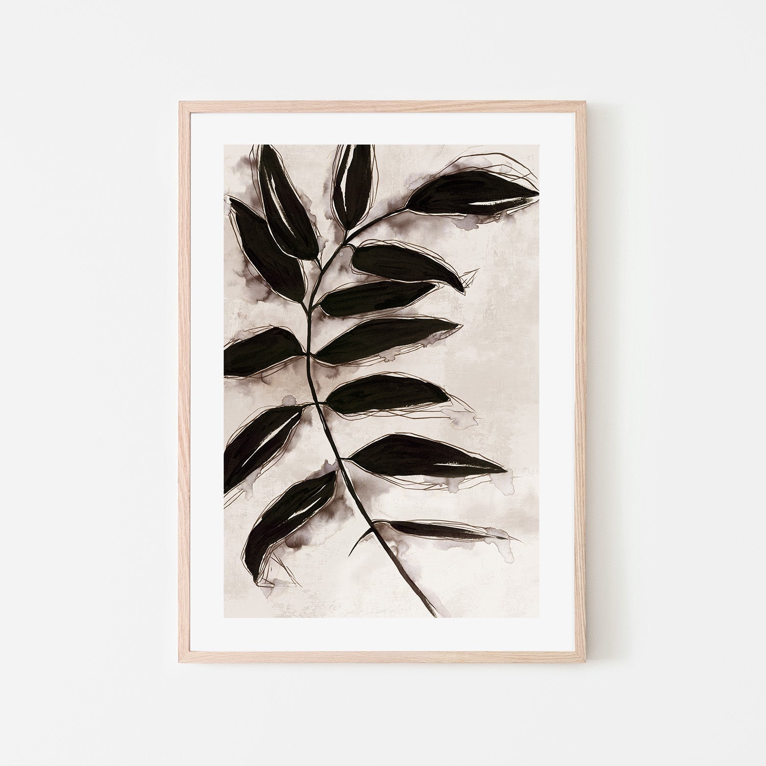 wall-art-print-canvas-poster-framed-Leaves, Style B , By Eva Watts-6