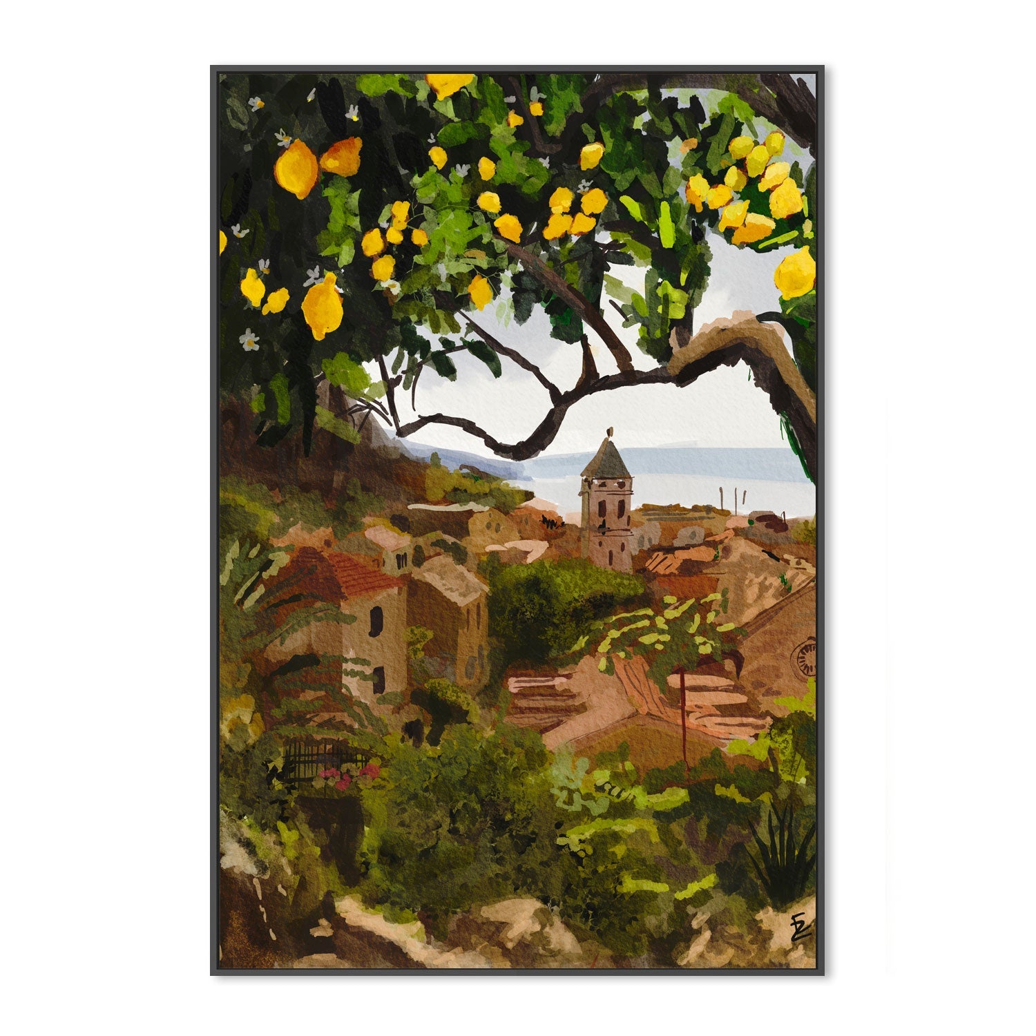 wall-art-print-canvas-poster-framed-Lemon City , By Ekaterina Zagorska-3