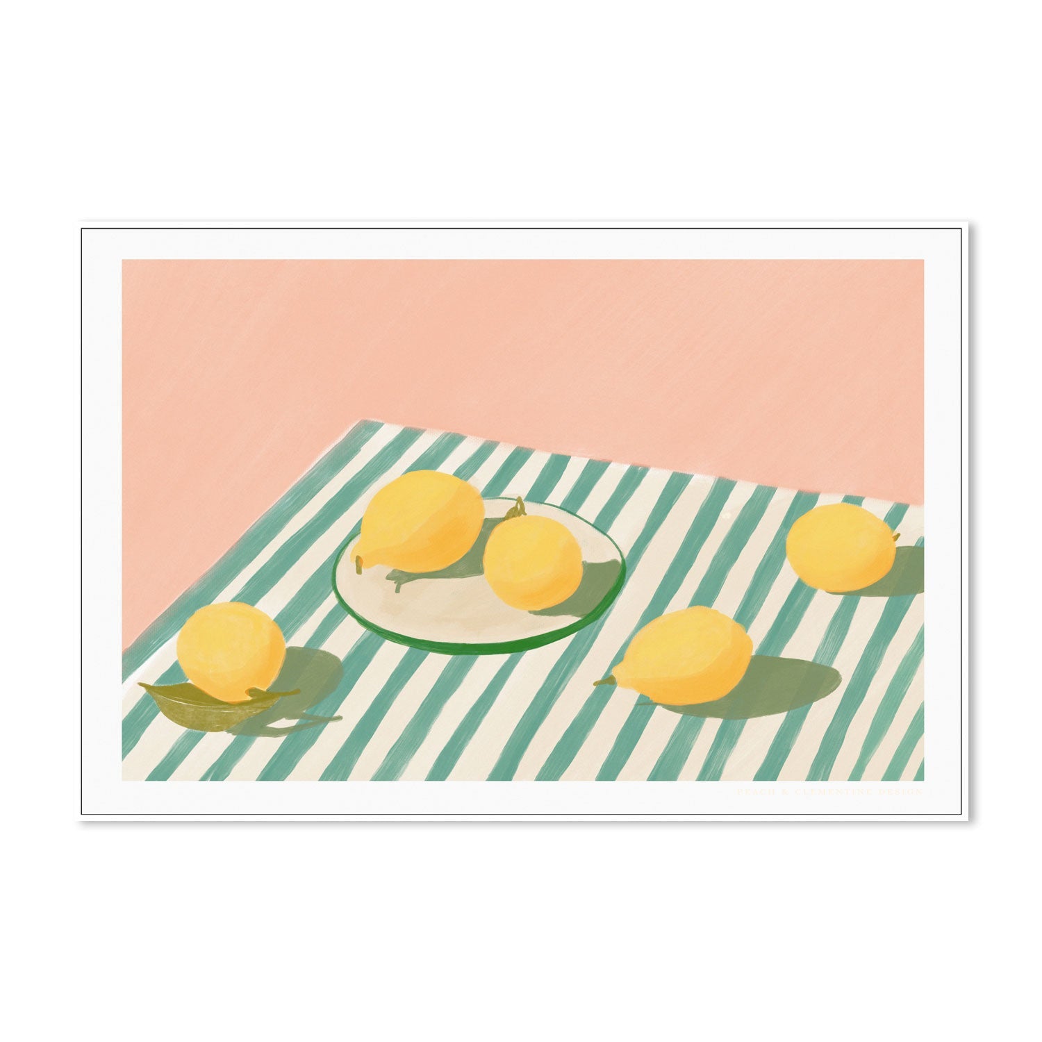 wall-art-print-canvas-poster-framed-Lemons and Stripes-5