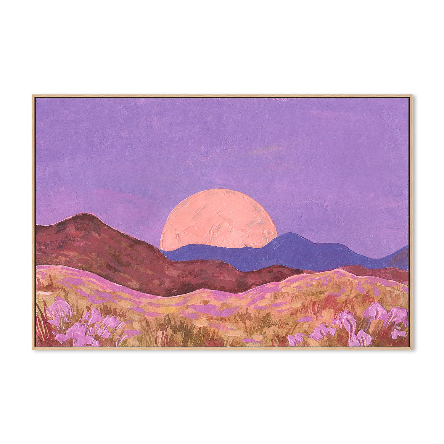 wall-art-print-canvas-poster-framed-Lilac Peach Sunset-4