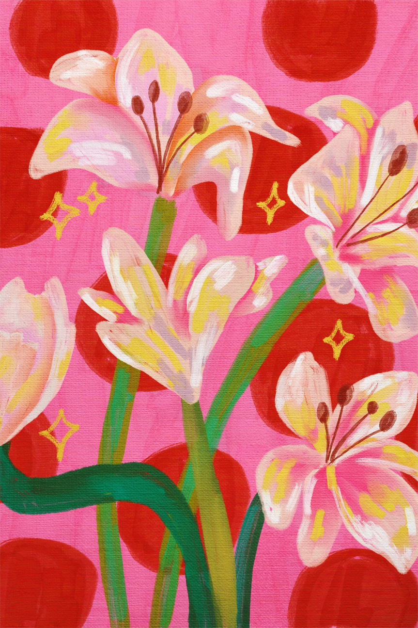 wall-art-print-canvas-poster-framed-Lilies , By Kartika Paramita-1