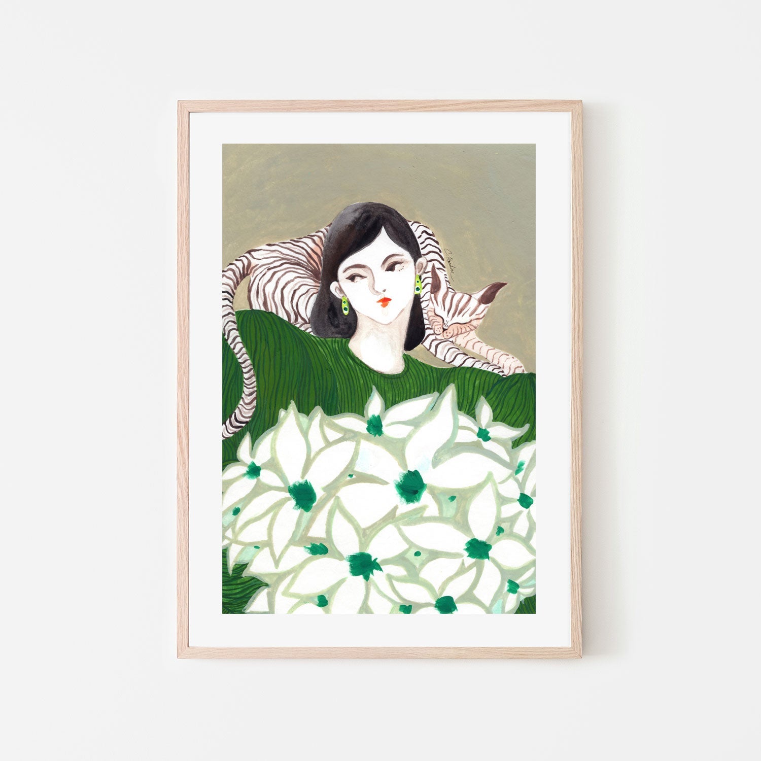 wall-art-print-canvas-poster-framed-Lily Loves Tabby , By Chonticha Hanon-6