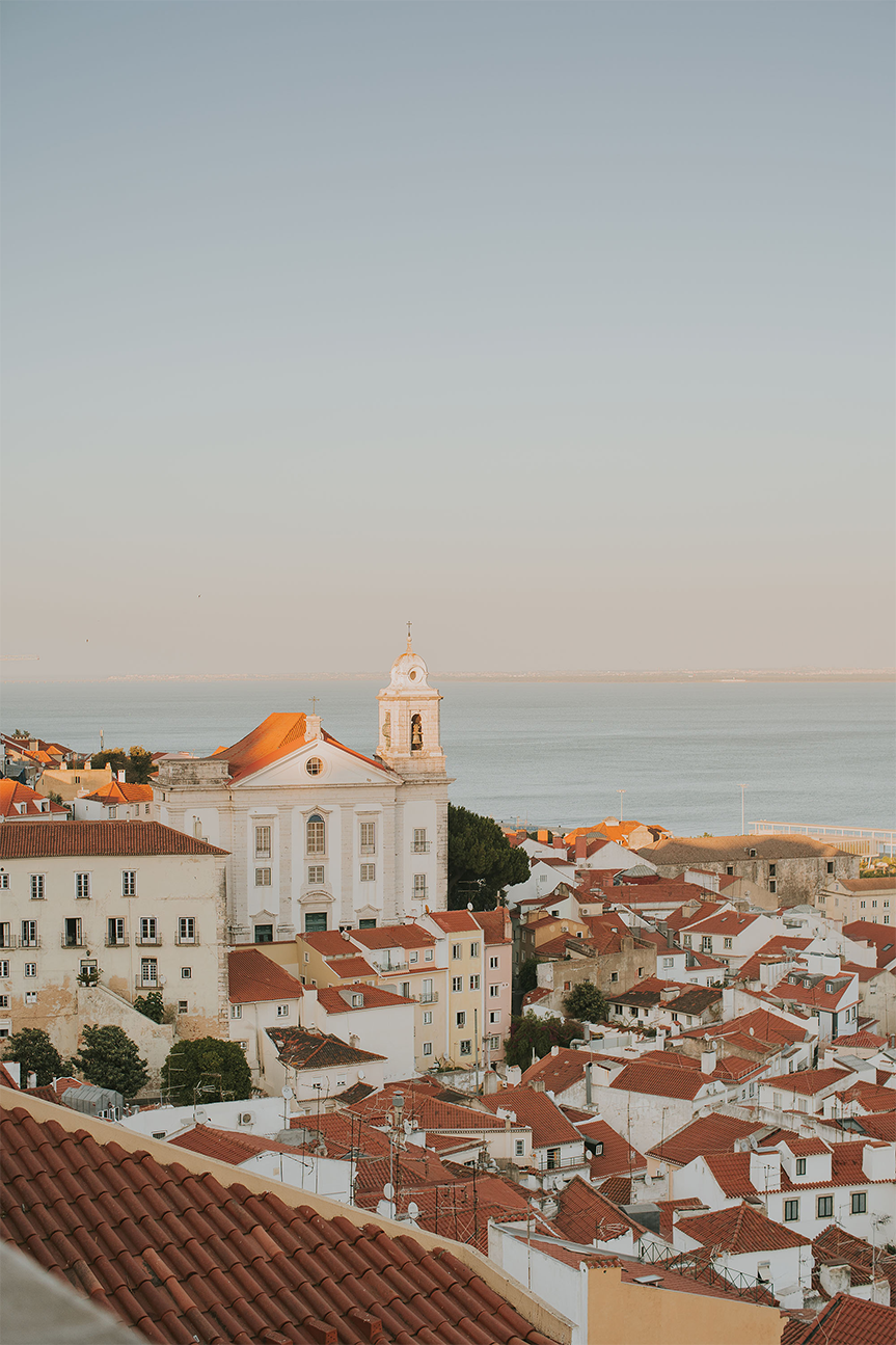 wall-art-print-canvas-poster-framed-Lisbon Rooftop Cityscape, Style A , By Hello Twiggs-1
