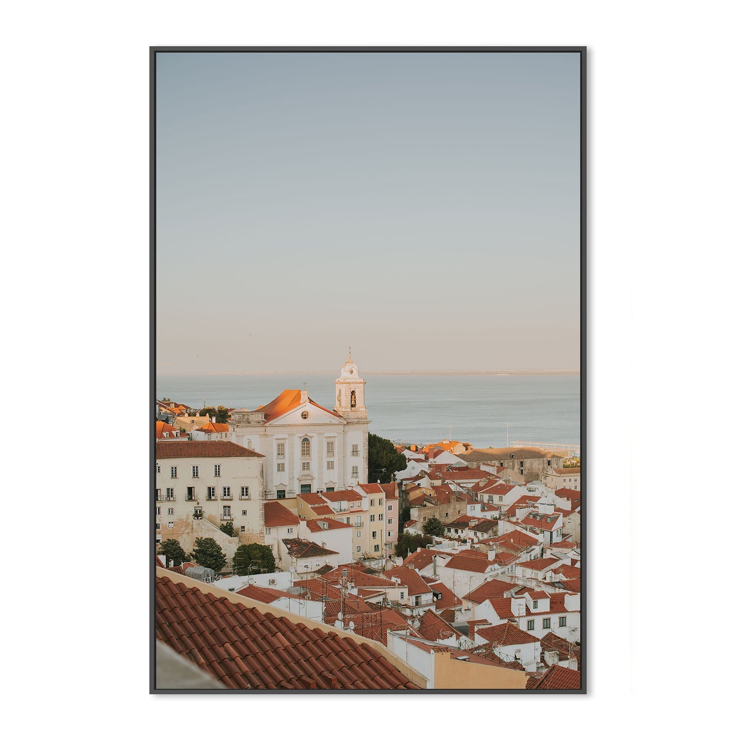 wall-art-print-canvas-poster-framed-Lisbon Rooftop Cityscape, Style A , By Hello Twiggs-3