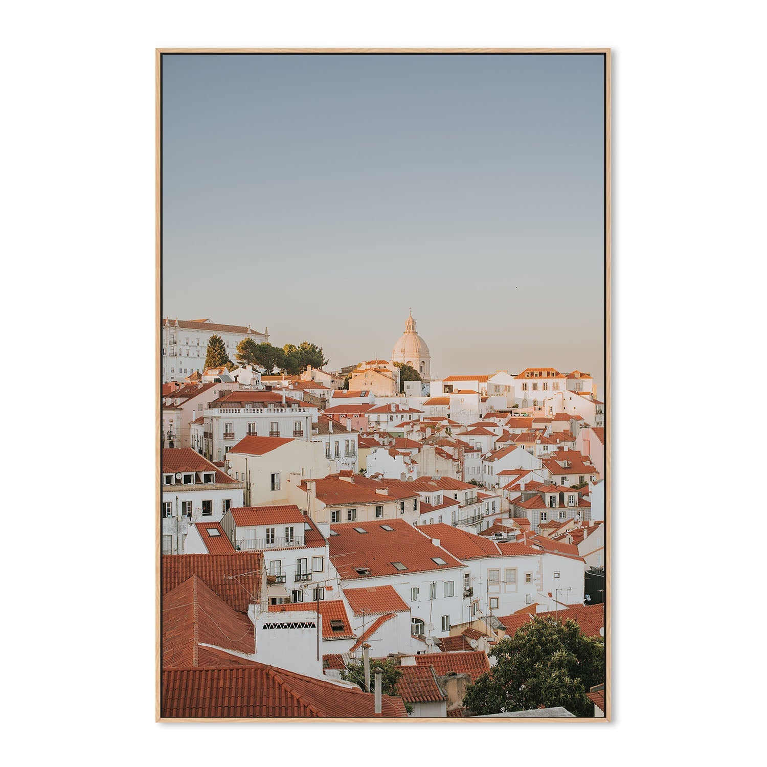 wall-art-print-canvas-poster-framed-Lisbon Rooftop Cityscape, Style B , By Hello Twiggs-4