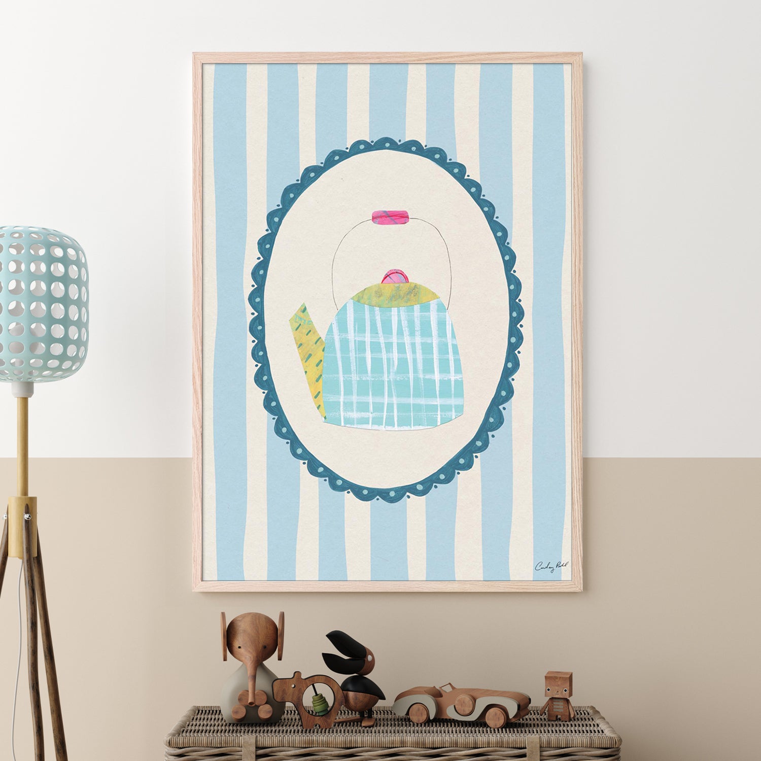 wall-art-print-canvas-poster-framed-Little Teapot, Style D-7