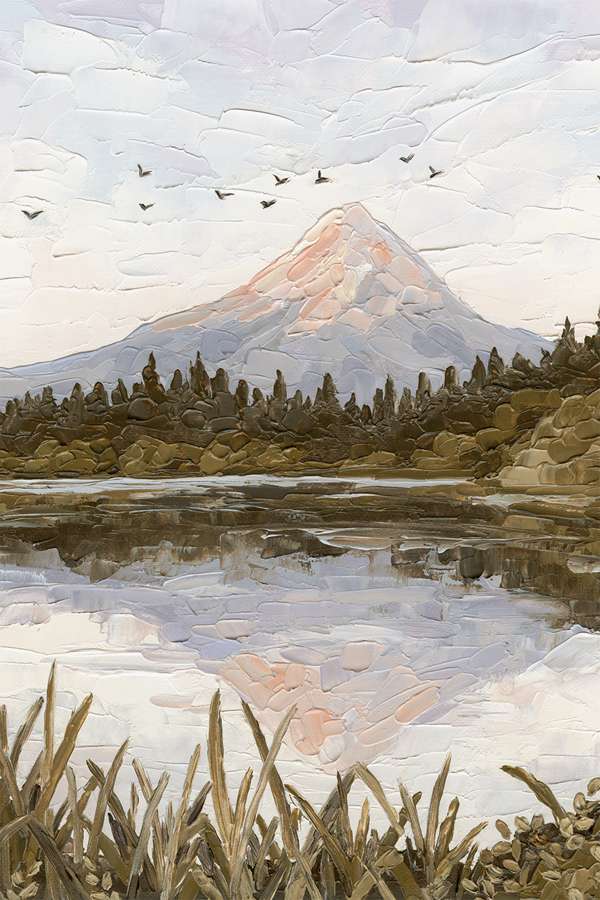 Lonely Mountain , By Hannah Weisner,Wall Art Canvas Print,