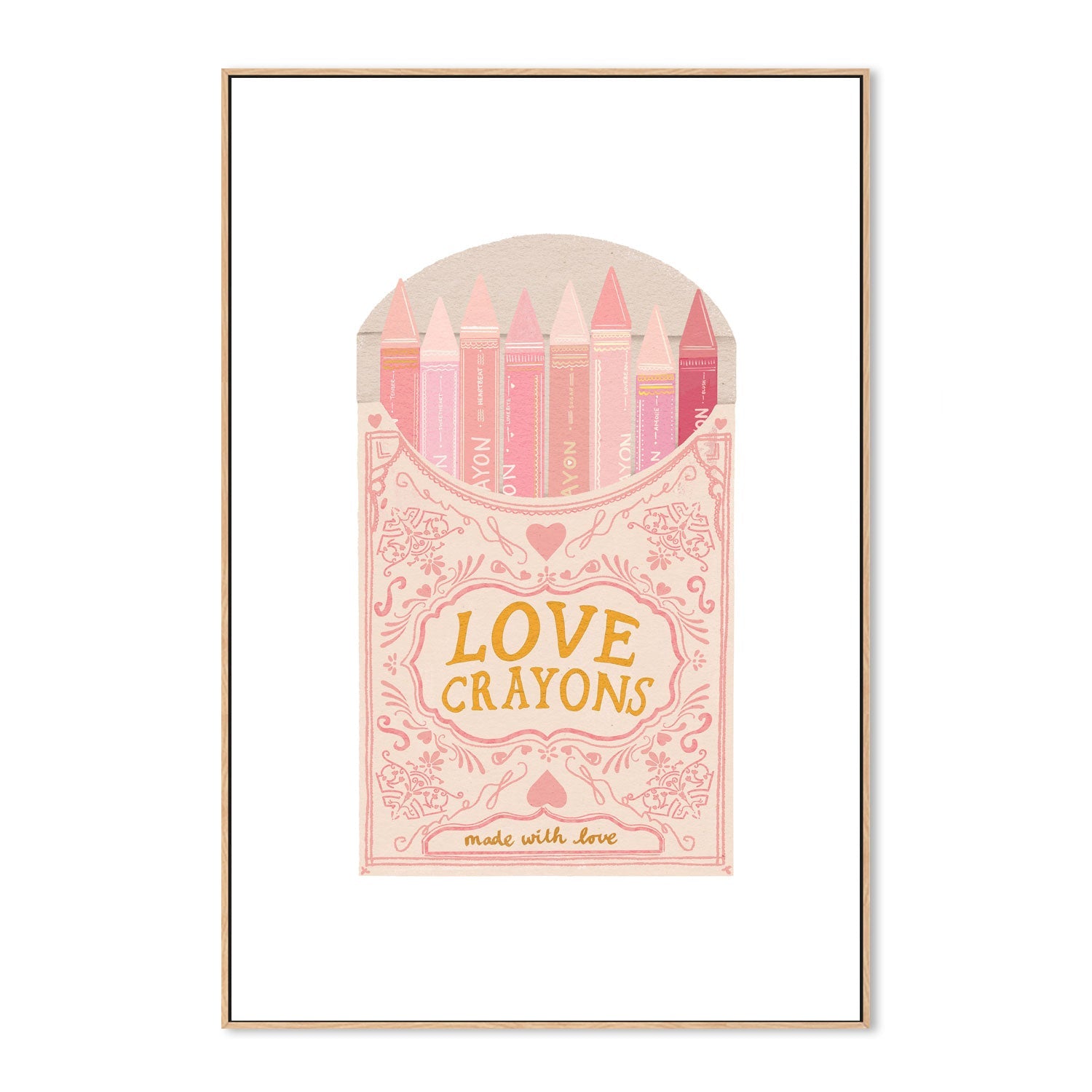 wall-art-print-canvas-poster-framed-Love Crayons , By Leah Straatsma-4