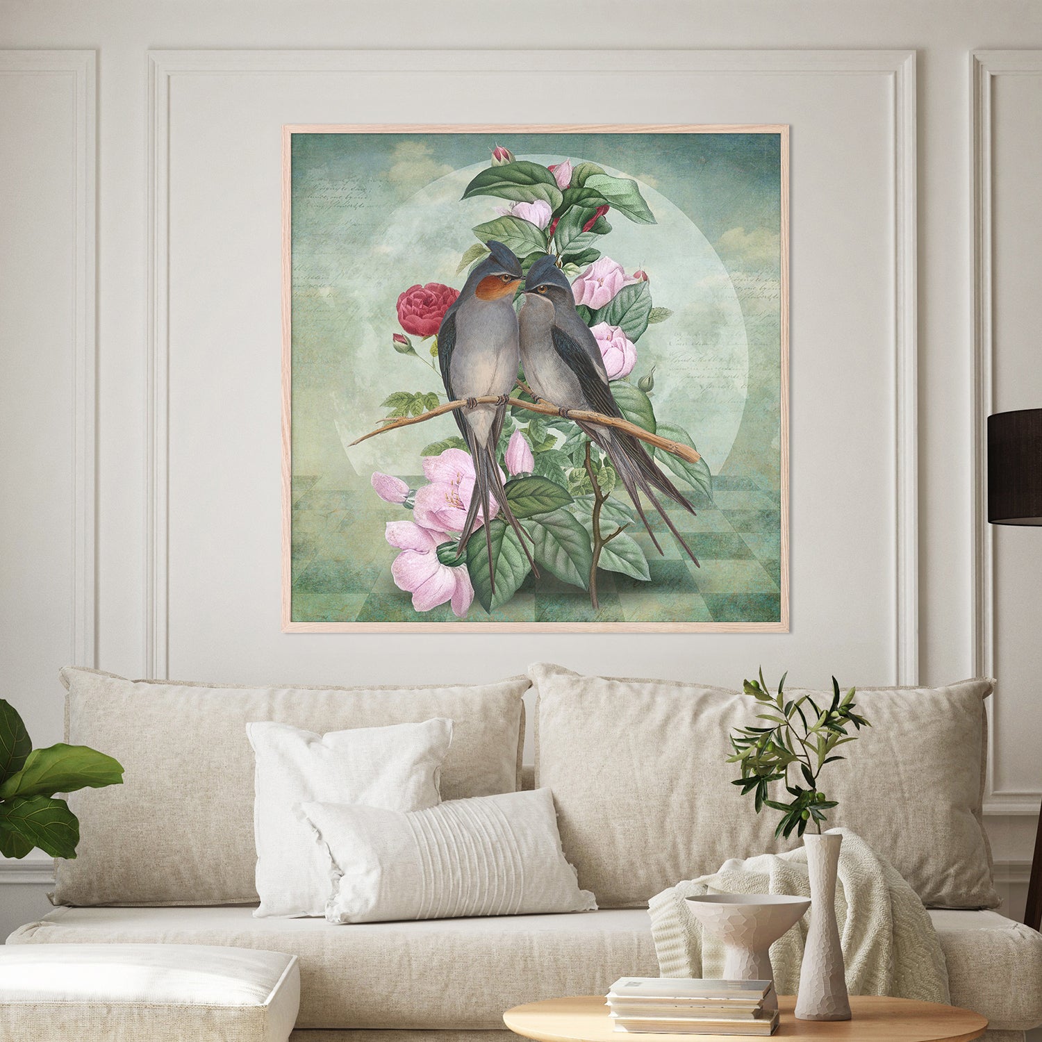 wall-art-print-canvas-poster-framed-Lovebirds-2