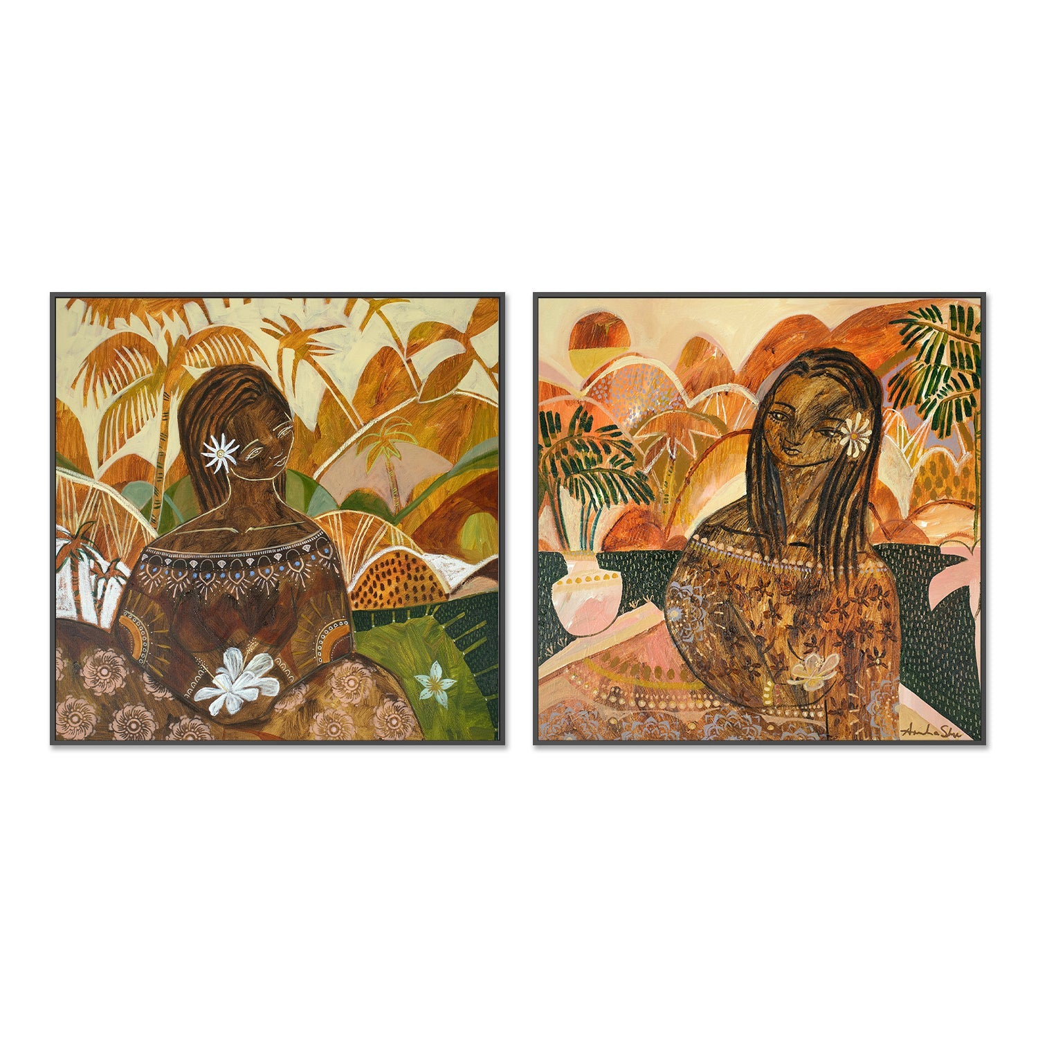 wall-art-print-canvas-poster-framed-Luana Miliani, Set of 2 , By Amanda Skye-3