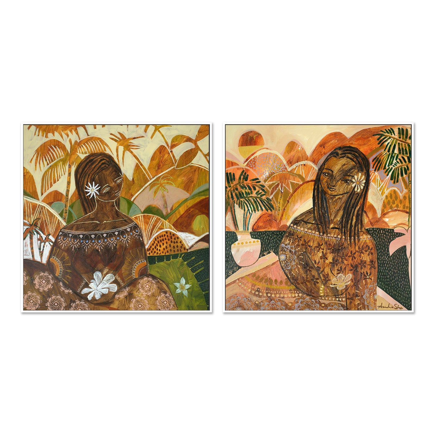 wall-art-print-canvas-poster-framed-Luana Miliani, Set of 2 , By Amanda Skye-5