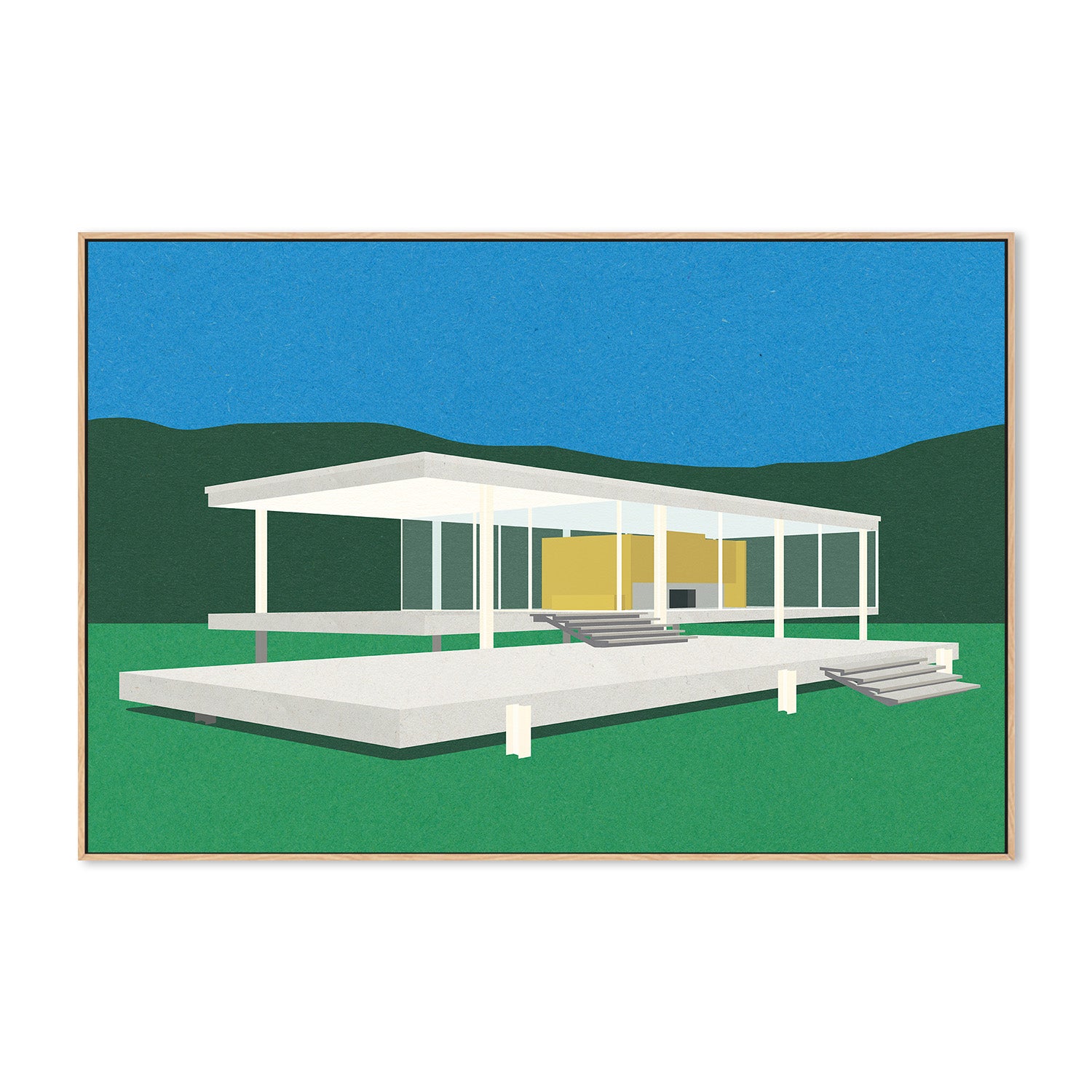 wall-art-print-canvas-poster-framed-Ludwig Mies Van Der Rohe Farnsworth House-4