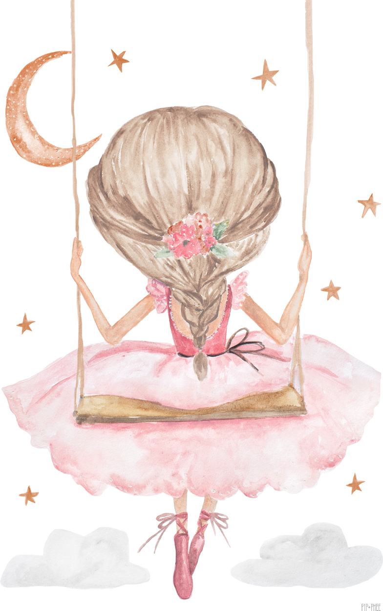 wall-art-print-canvas-poster-framed-Lunar Princess Swing , By Pip and Phee-1